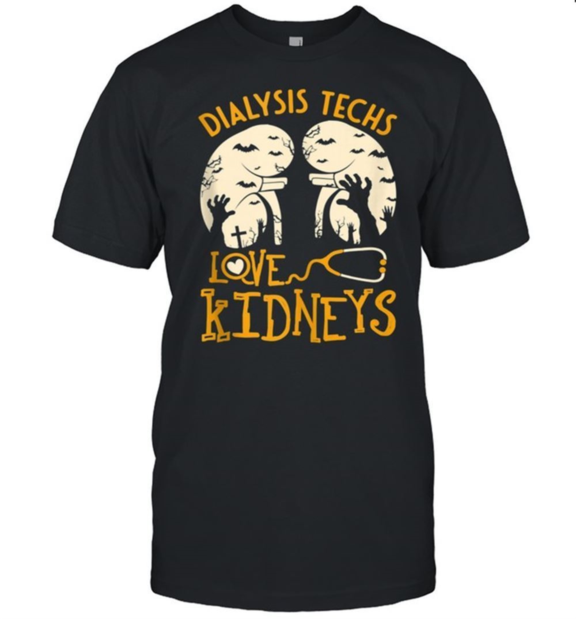 Nephrology Technician Halloween Dialysis Techs Love Kidneys Shirt