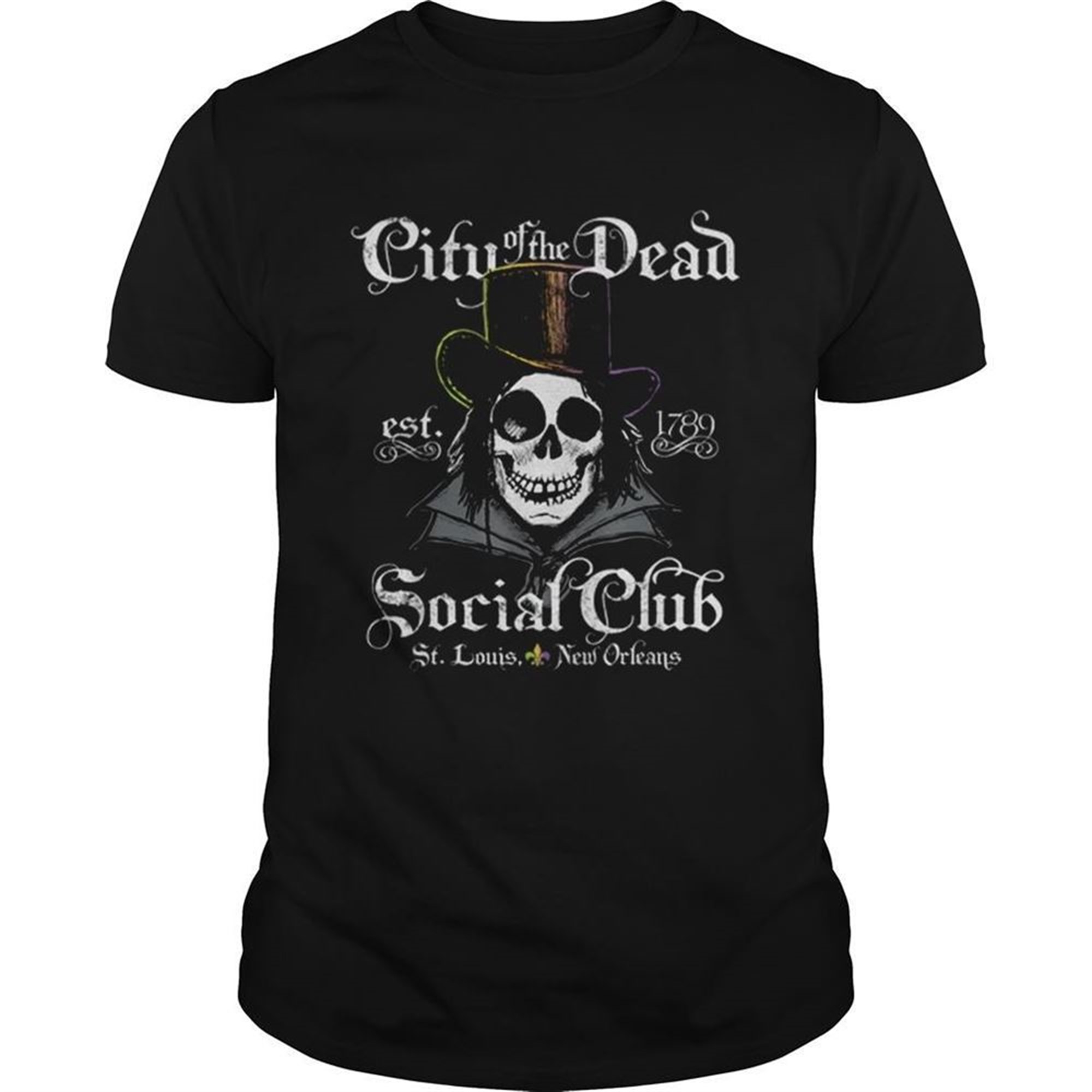 New Orleans City Of The Dead Doctor Goth Skull Halloween Shirt