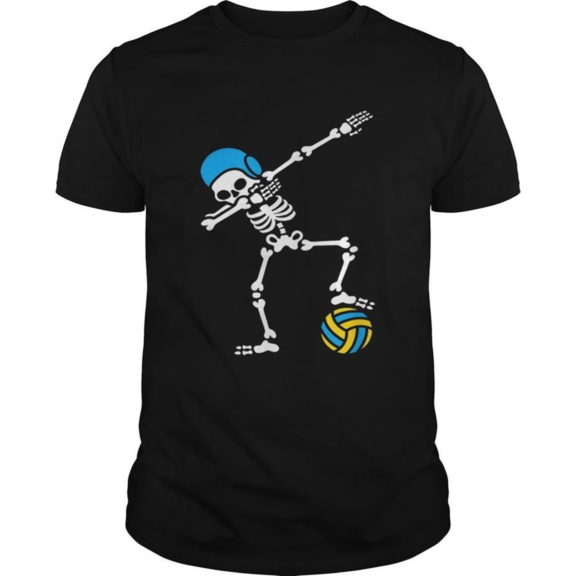 Nice Dab Dabbing Skeleton Water Polo Halloween Swim Shirt