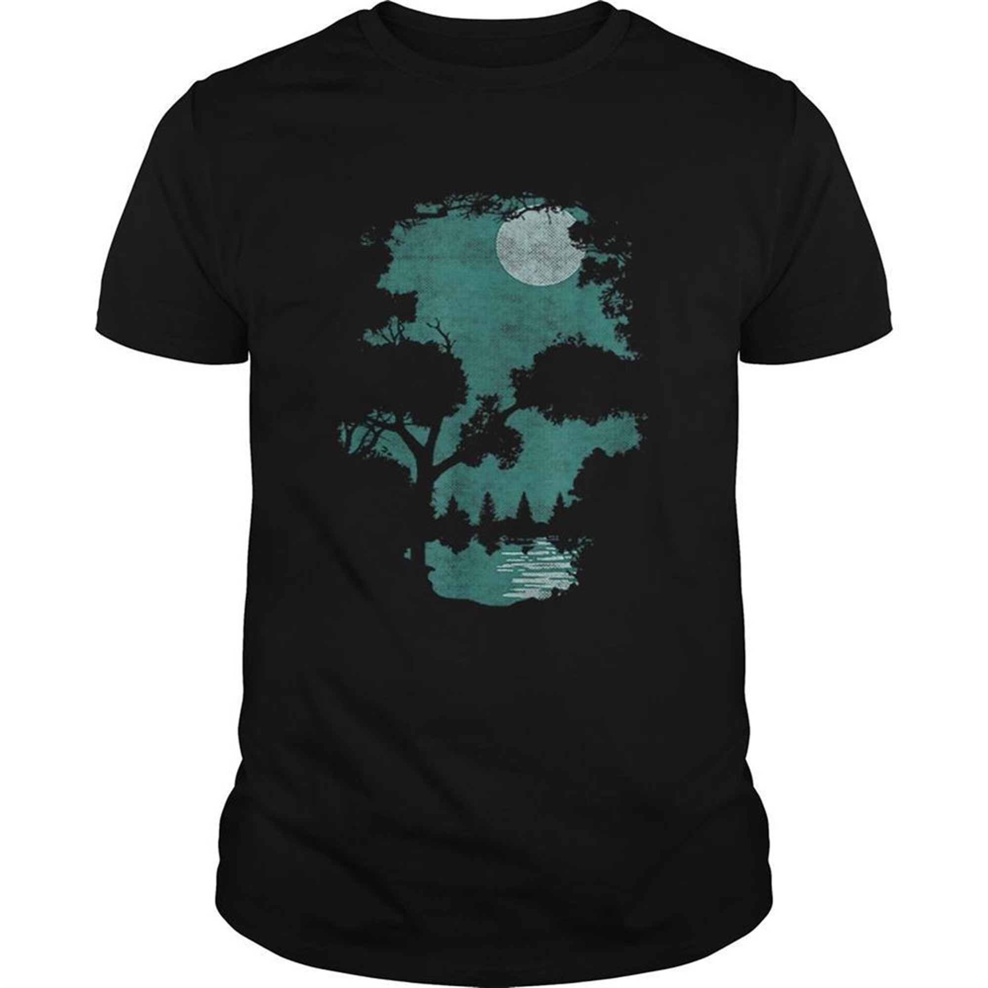 Nice Halloween Wilderness Skull Illusion Shirt