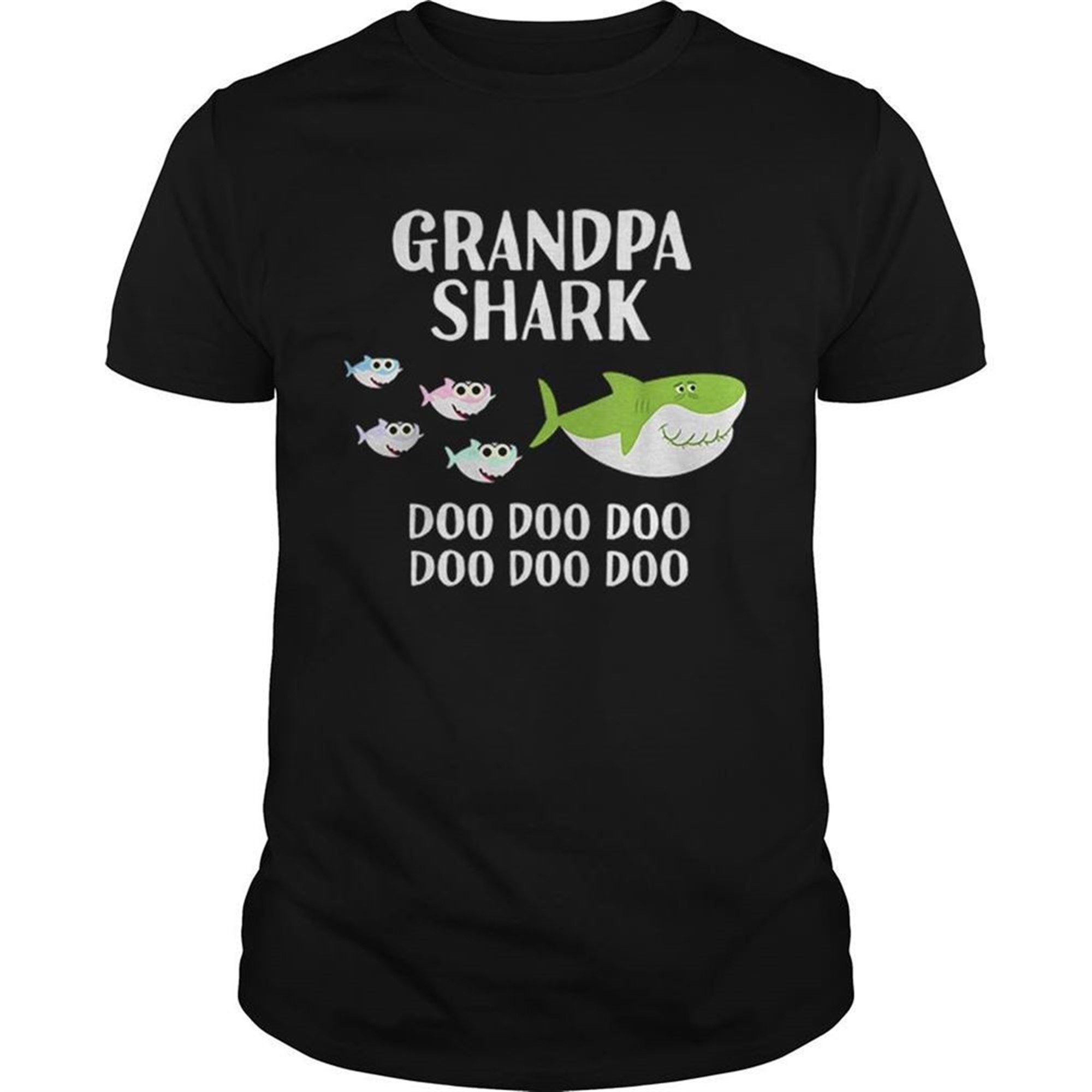Nice Mens Grandpa Shark Halloween Christmas Grandpa Matching Shirt