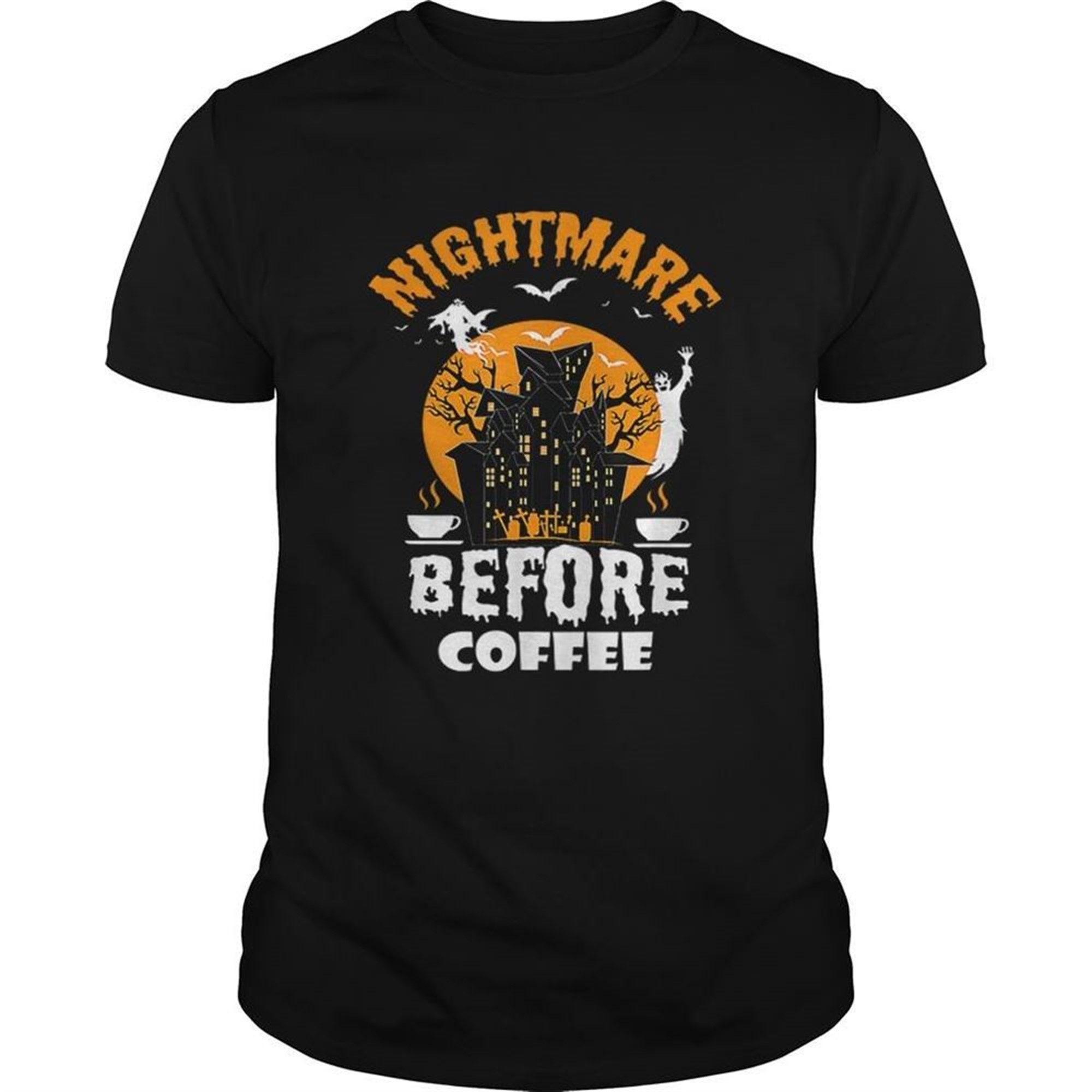 Nightmare Before Coffee Funny Halloween Tee Shirt