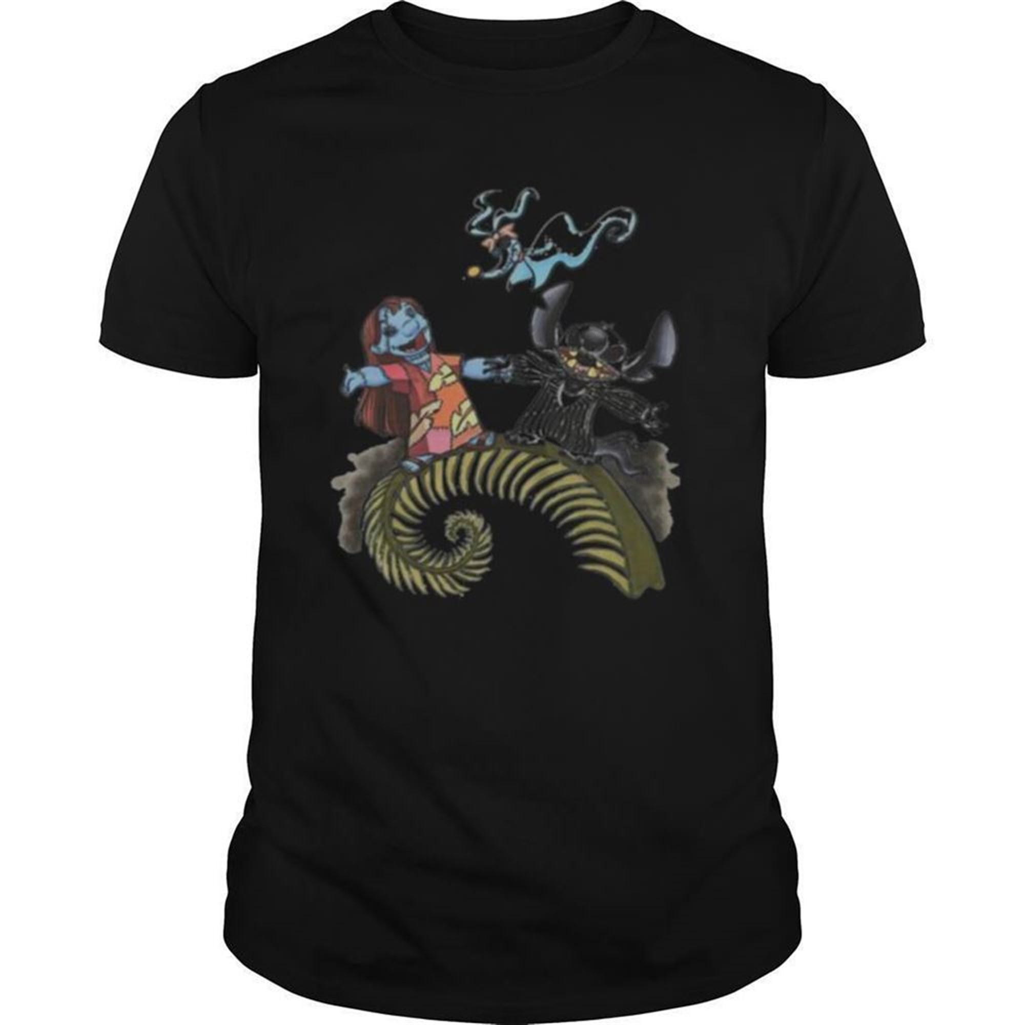 Nightmare Stitch And Lilo Ghost Halloween Shirt