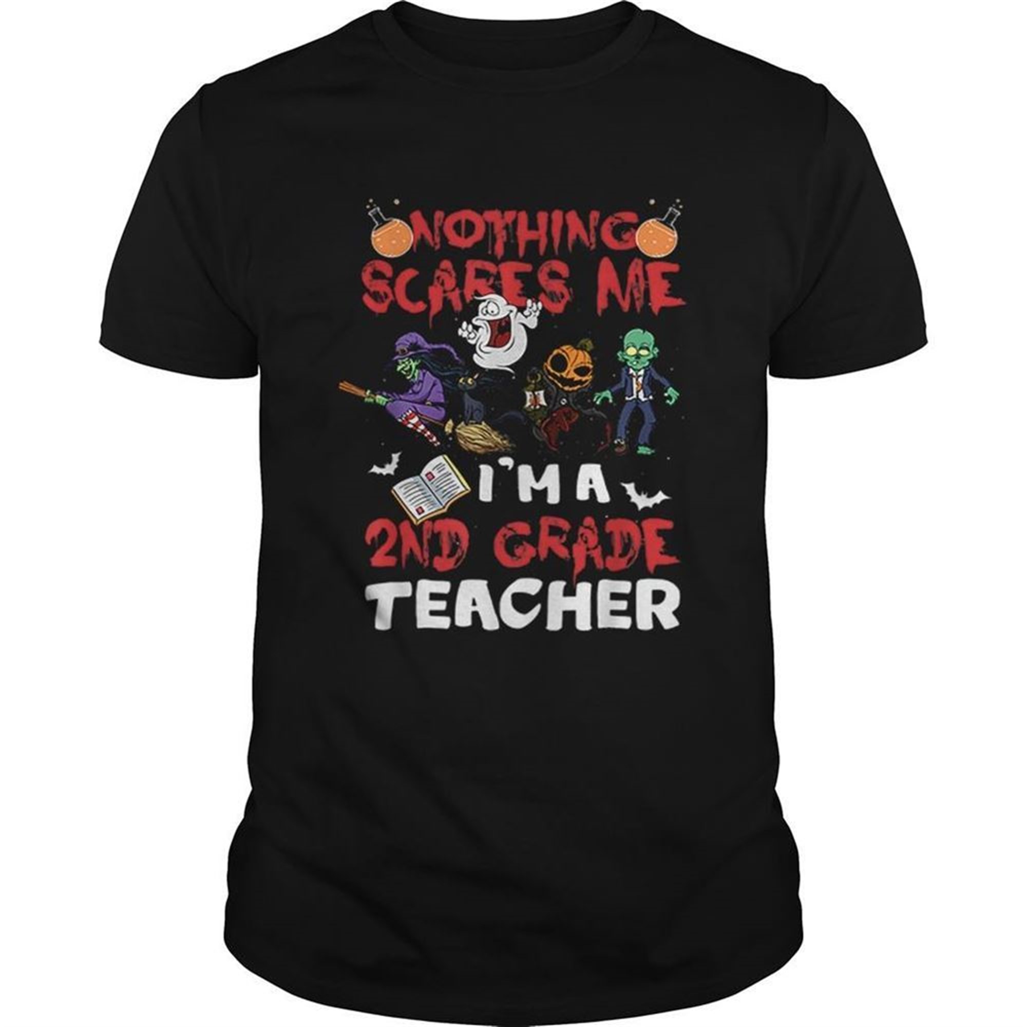 Nothing Scares Me Im A 2nd Grade Teacher Halloween Shirt