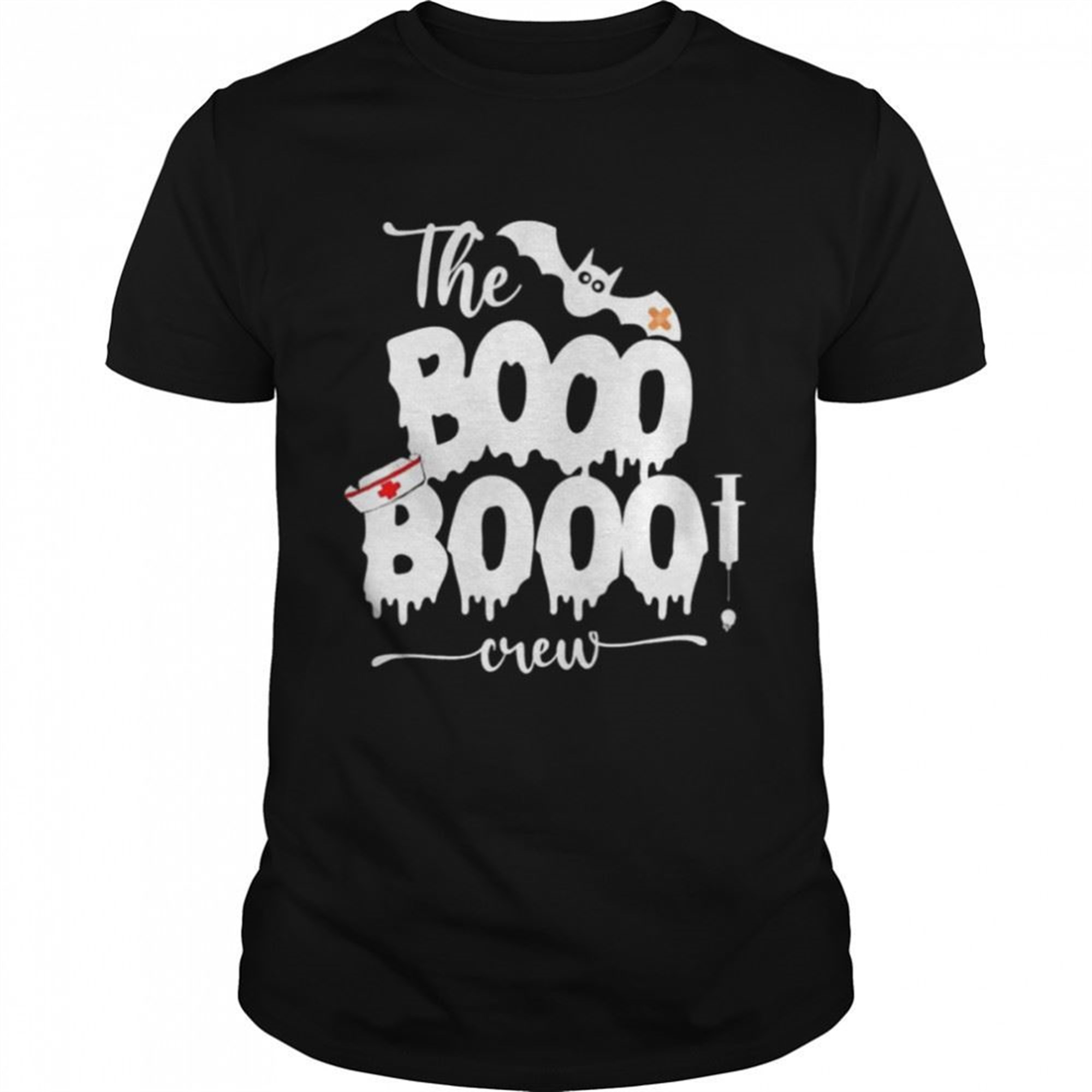 Nurse Halloween Ghost The Booo Booo Bat Crew T-shirt