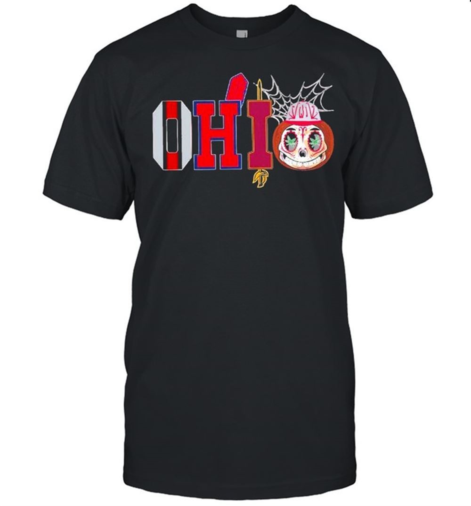 Ohio Sport Ohio State Buckeyes Cleveland Indians And Cleveland Cavaliers Halloween Tee Shirt