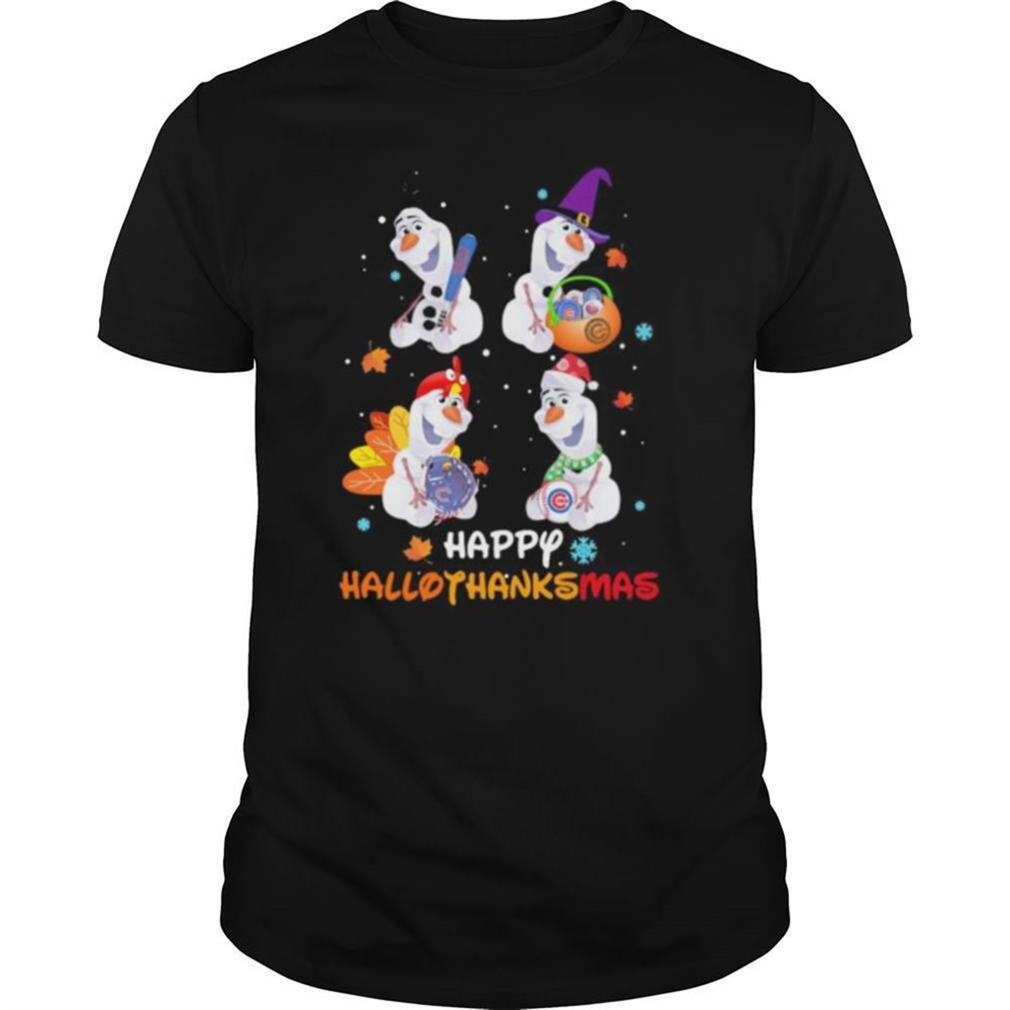 Olaf Chicago Cubs Happy Hallothanksmas Halloween Thanksgiving Christmas