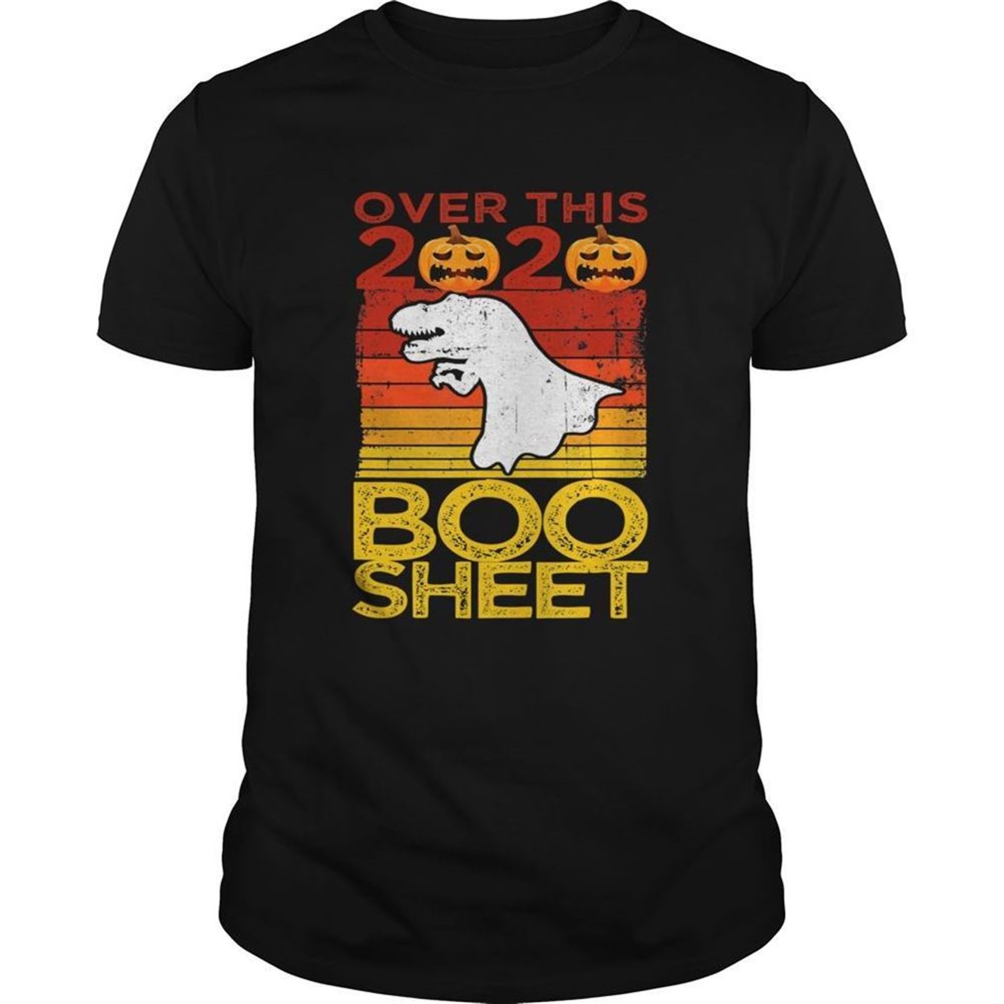 Over This Boo Sheet Funny Halloween Trex Ghost Shirt