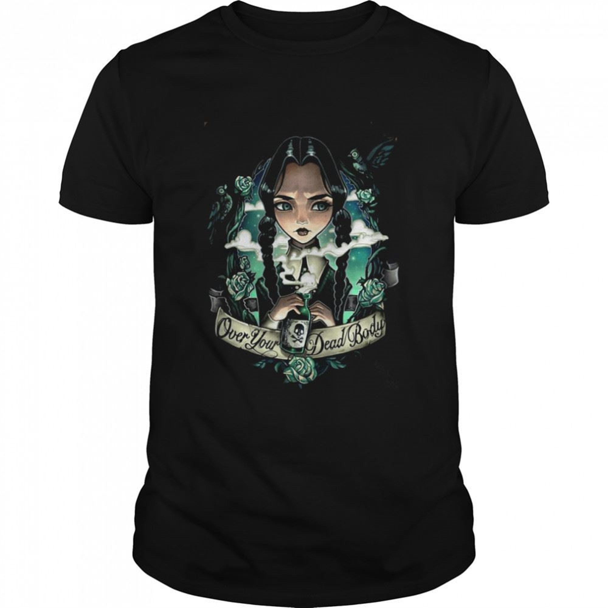 Over Your Dead Body Wednesday Addams Halloween Shirt