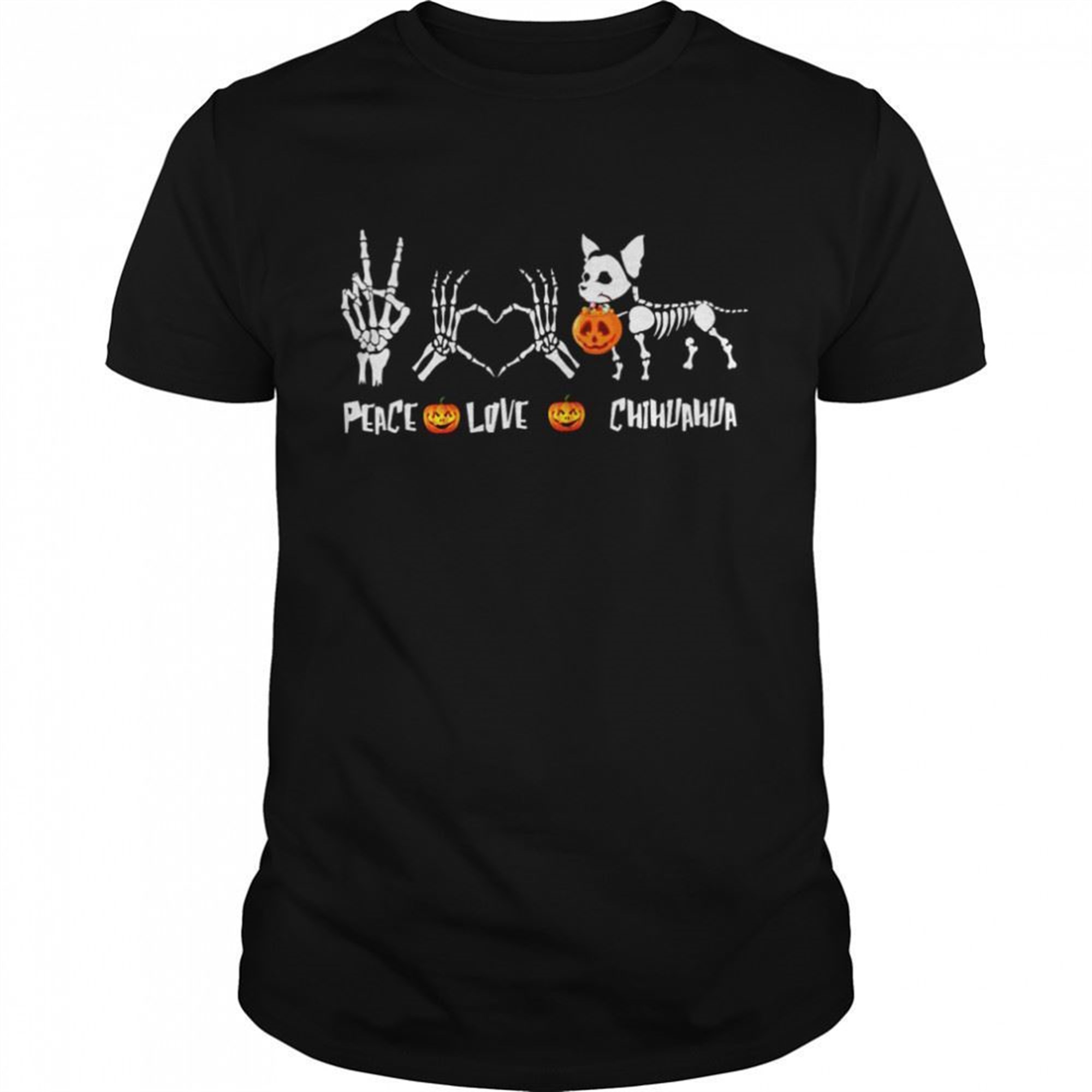 Peace Love Chihuahua Halloween Shirt