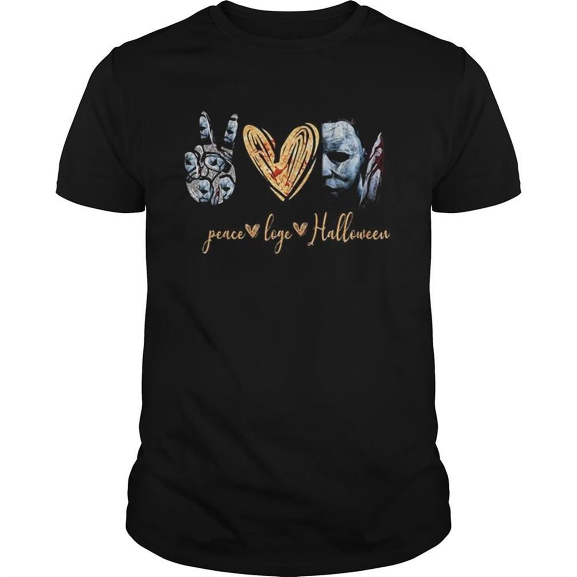 Peace Love Halloween Michael Myers Shirt
