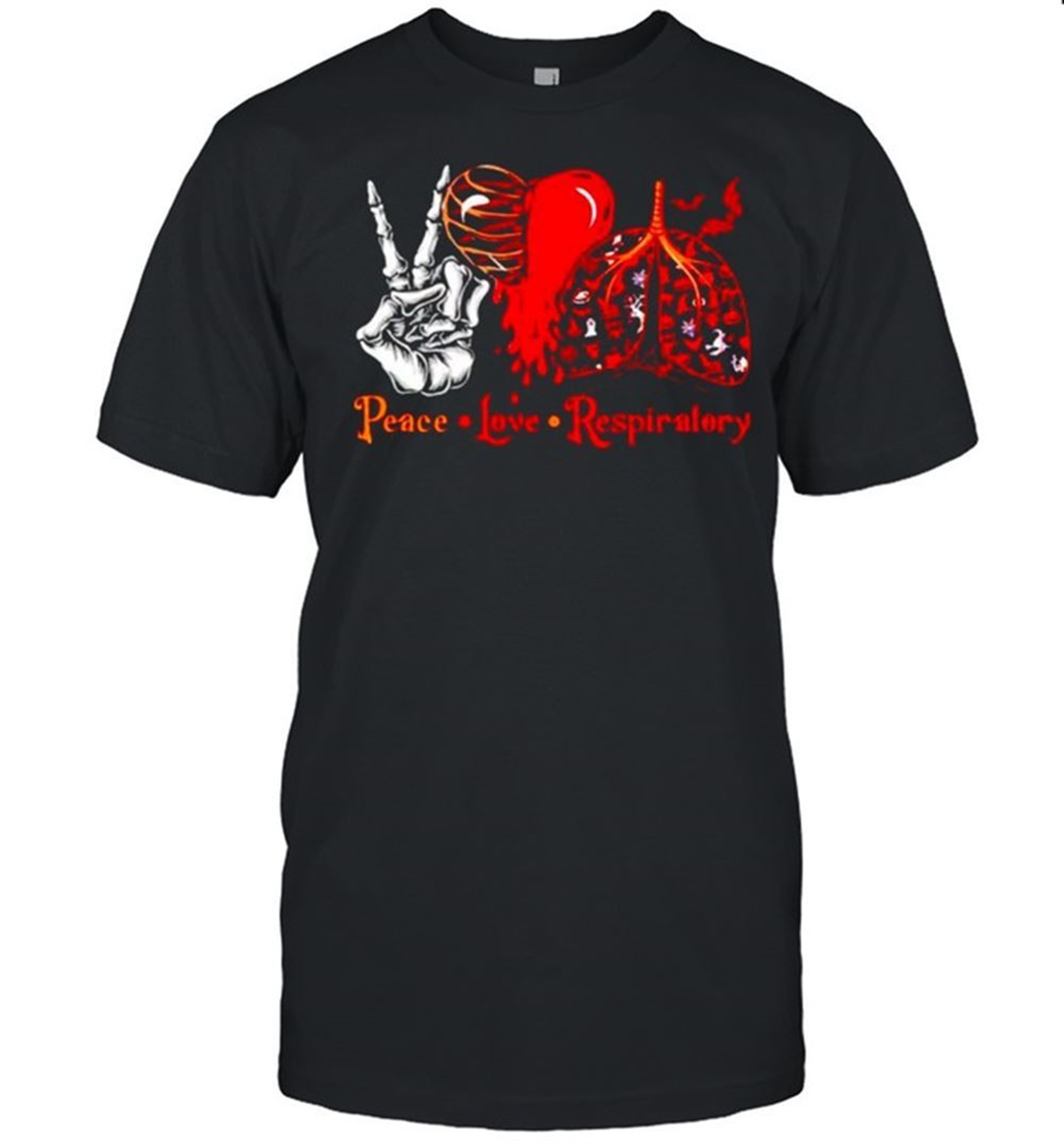 Peace Love Respiratory Halloween Shirt