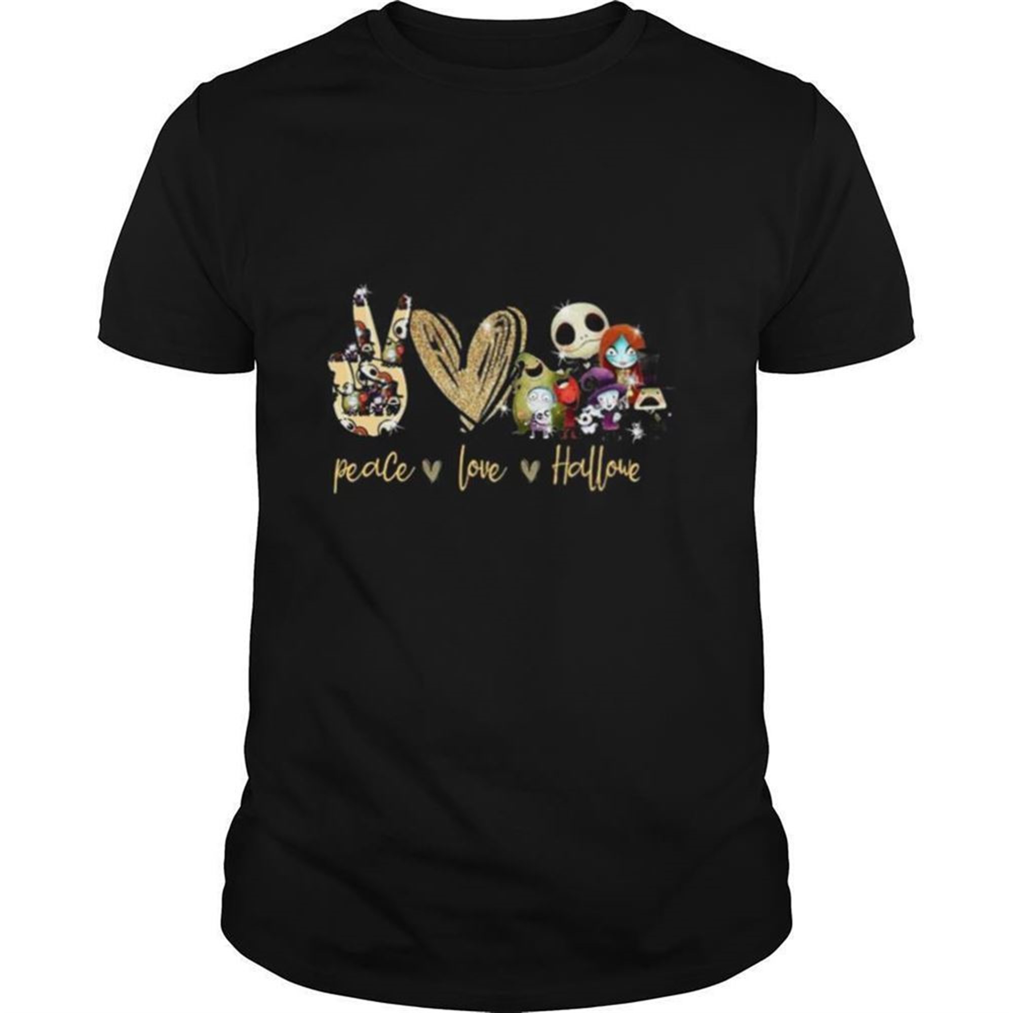 Peace Love Skellington Halloween Shirt