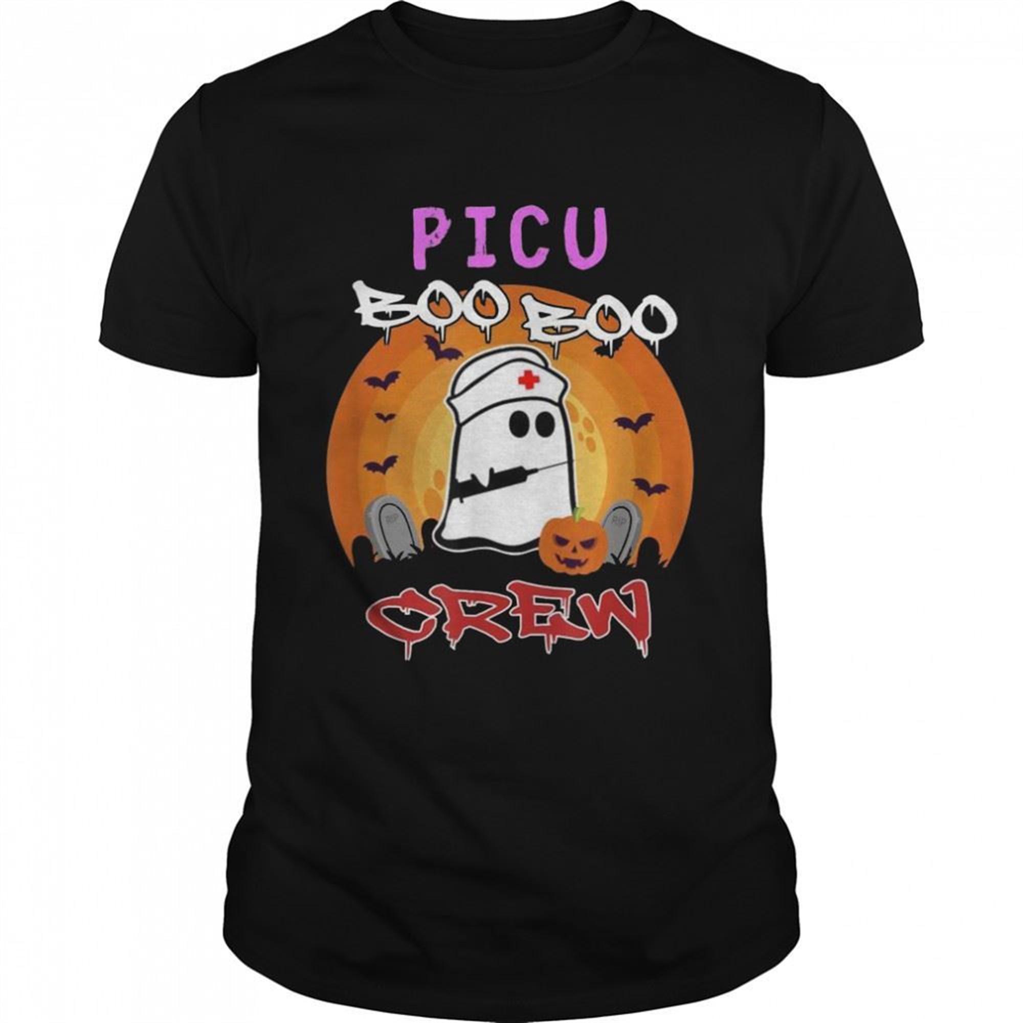 Picu Nurse Boo Boo Crew Halloween Sunset Shirt