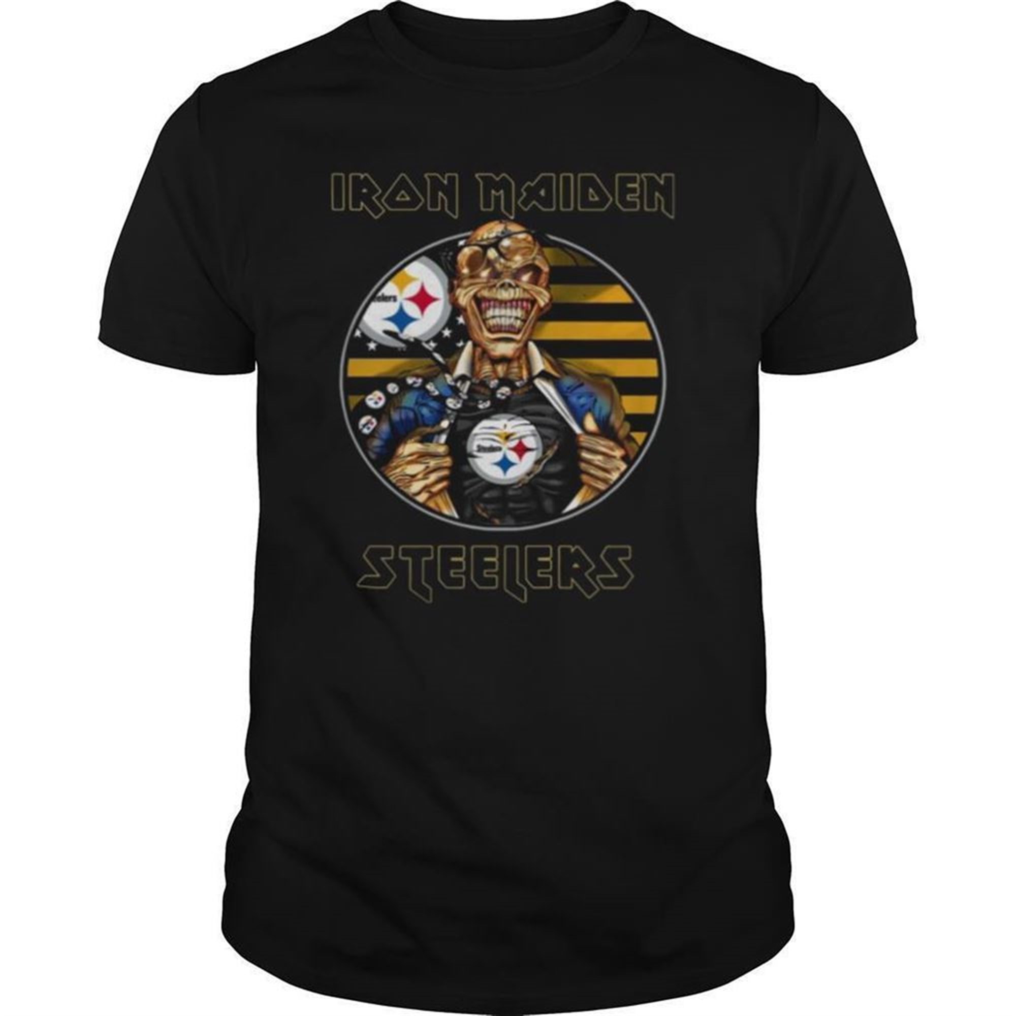 Pittsburgh Steelers Iron Maiden Halloween Shirt