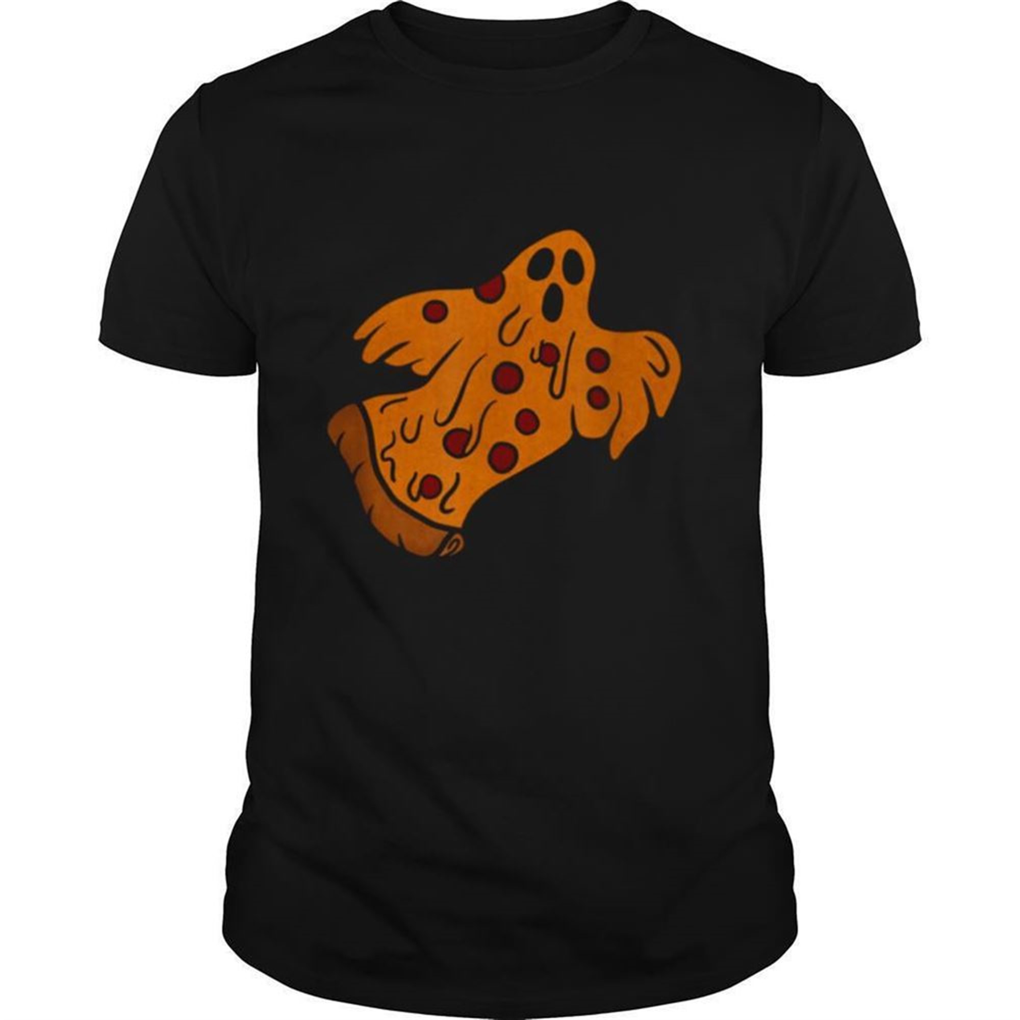 Pizza Halloween Ghost Scary Pizza Shirt