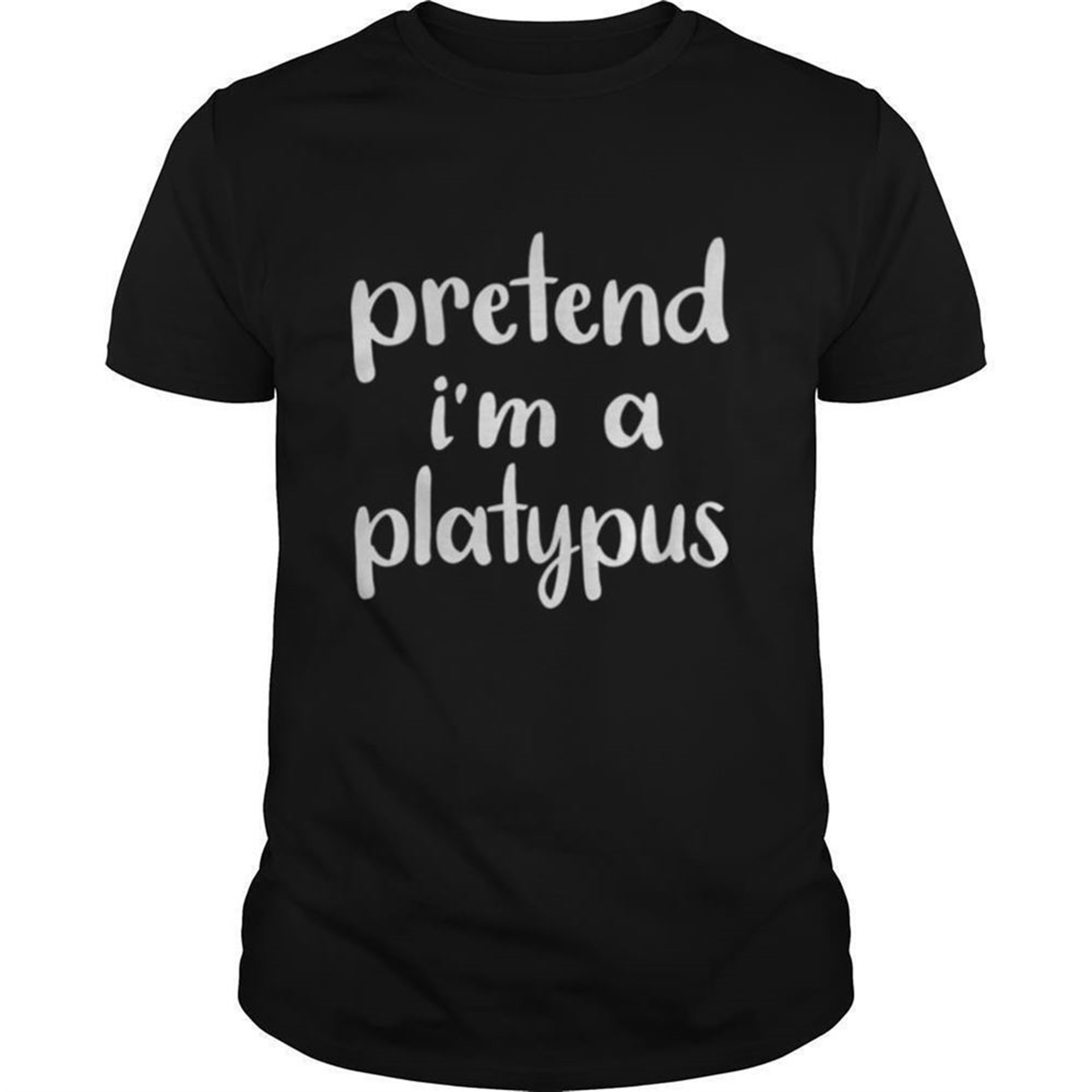Pretend Im A Platypus Costume Funny Lazy Halloween Shirt