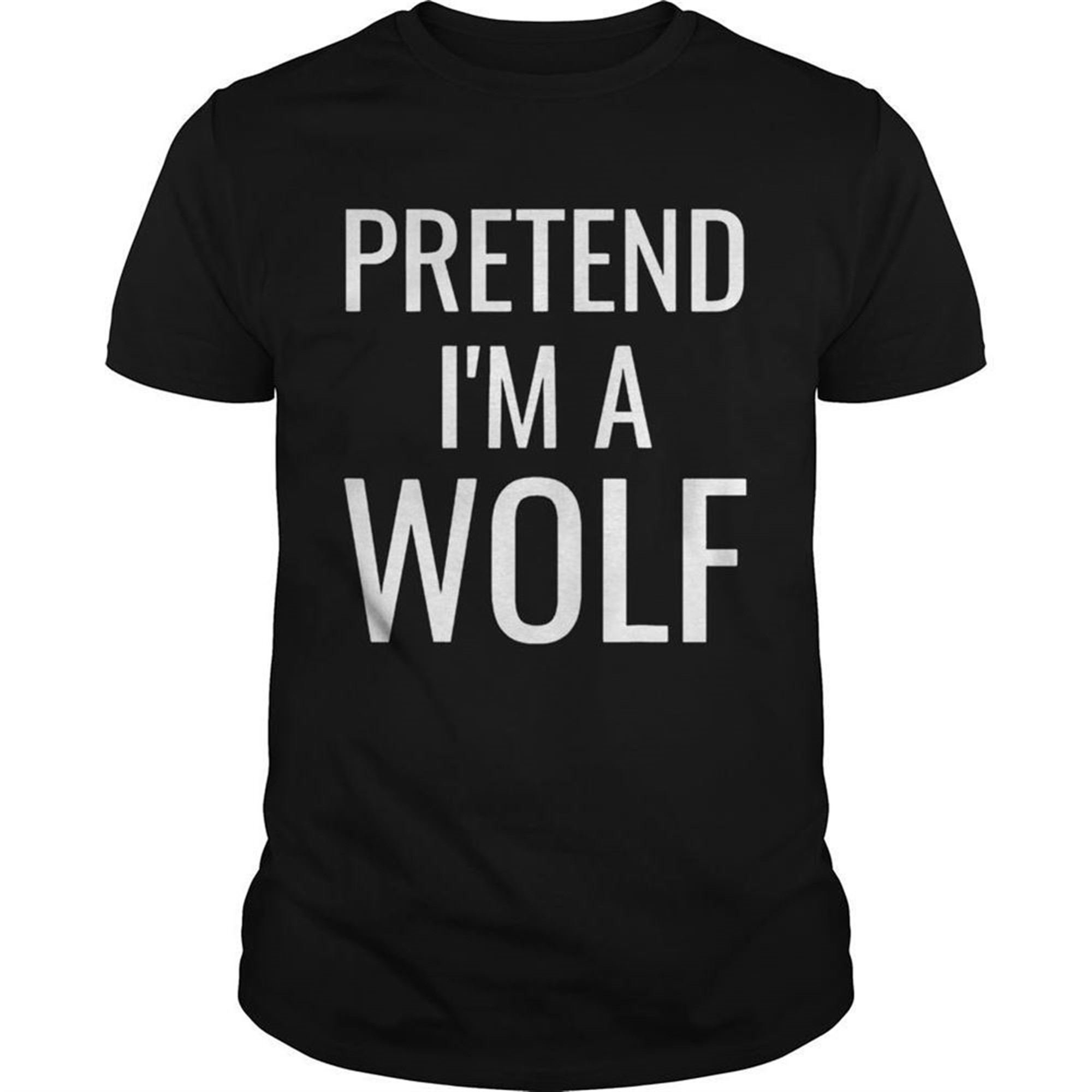 Pretend Im A Wolf Costume Funny Halloween Party Kids Shirt