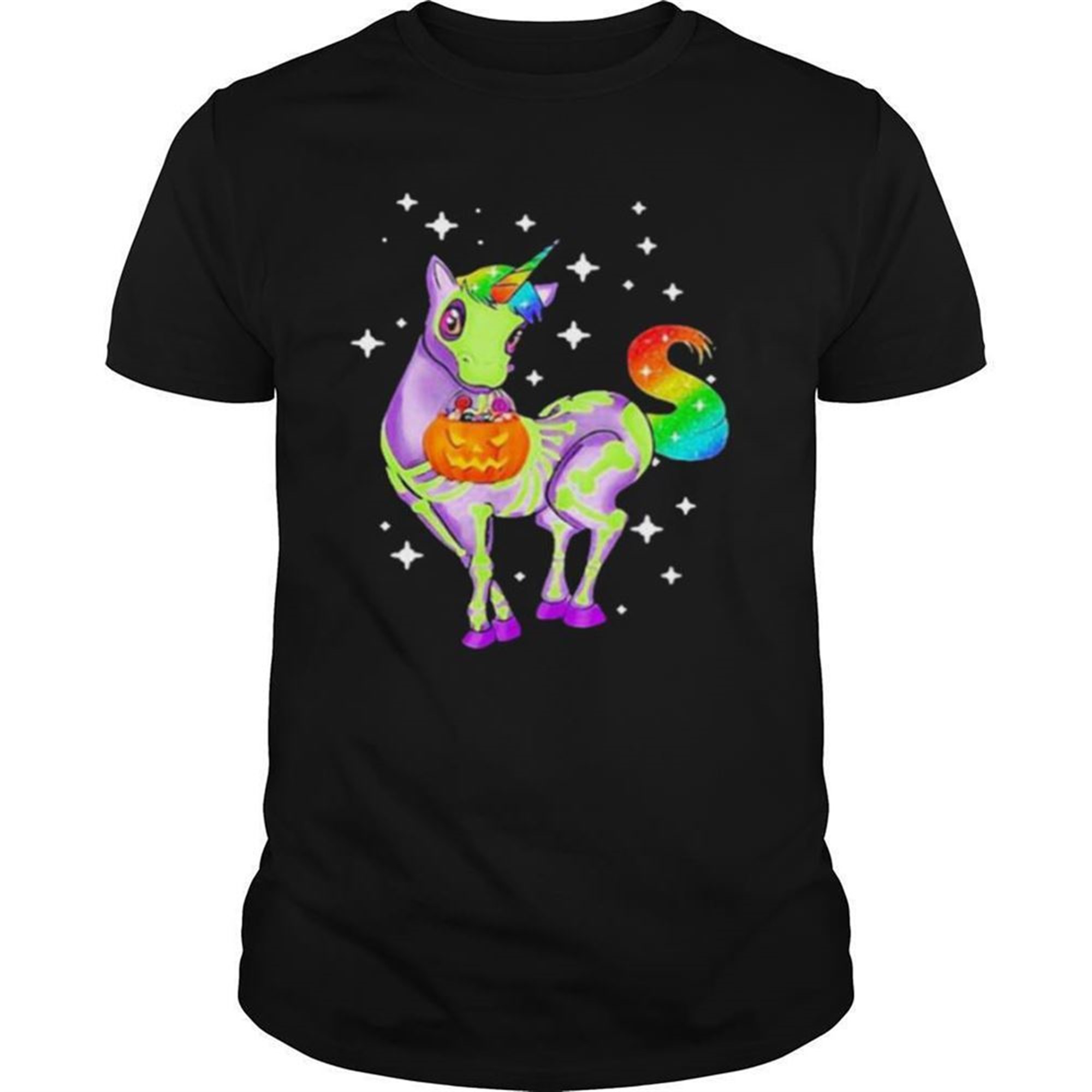 Pretty Unicorn Skeleton Happy Halloween Shirt