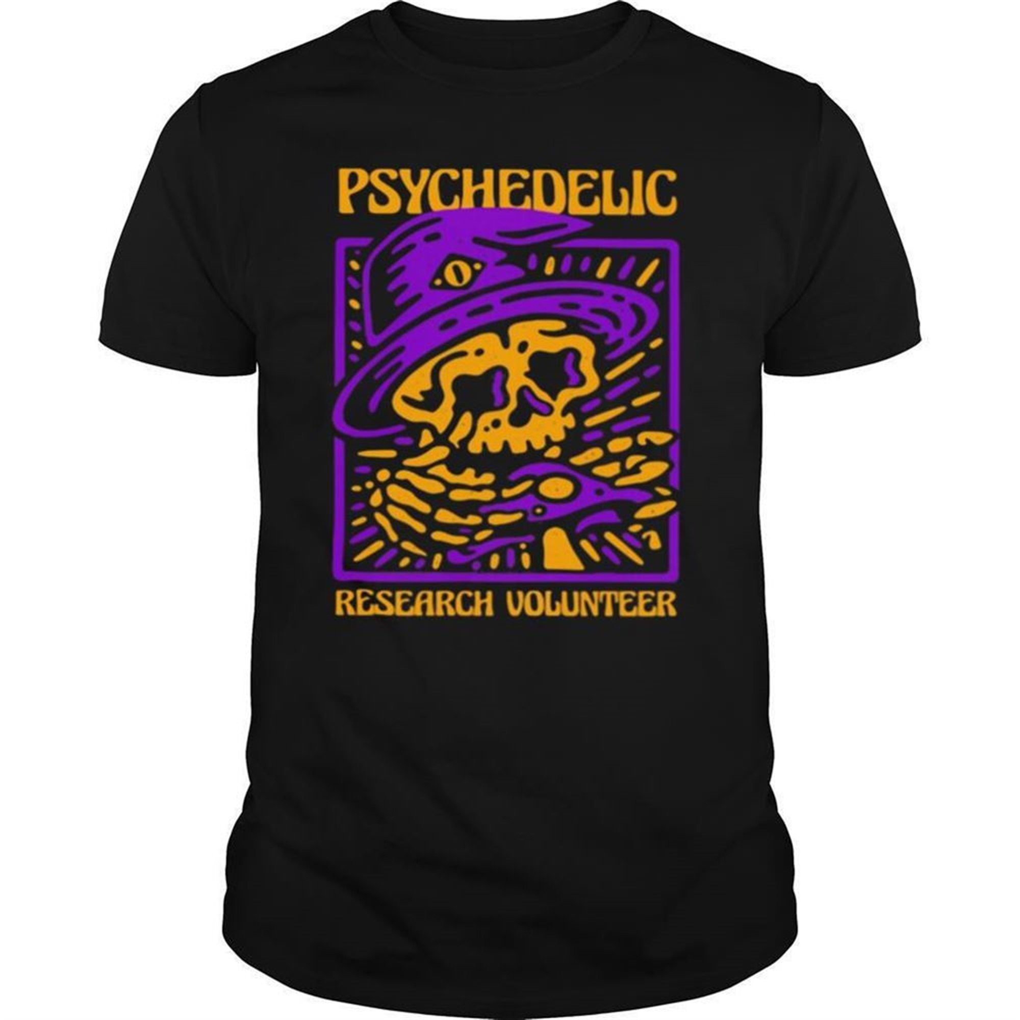 Psychedelic Research Volunteer Skull Witch Mushroom Halloween Shirt