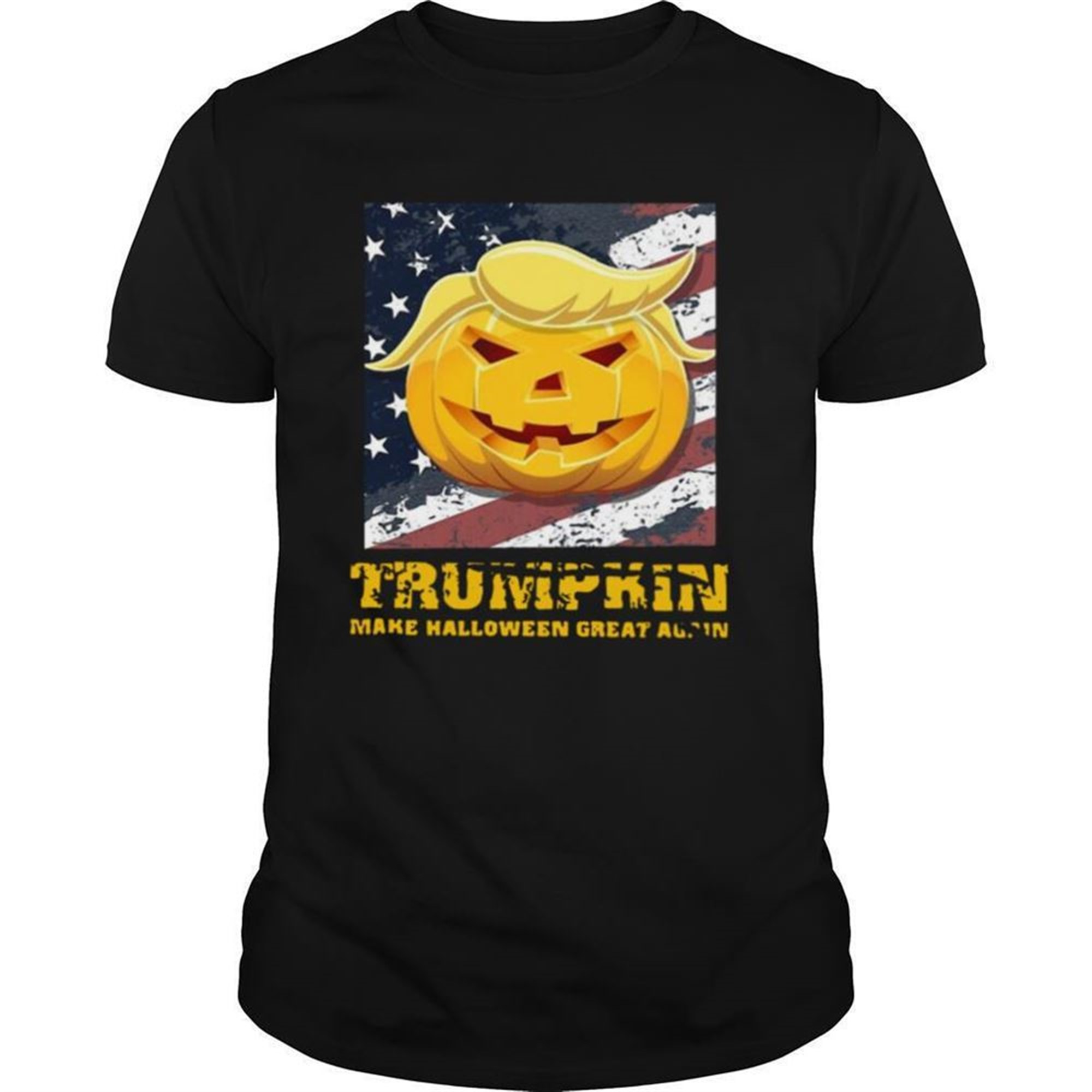 Pumpkin Make Halloween Great Again American Flag Halloween Shirt
