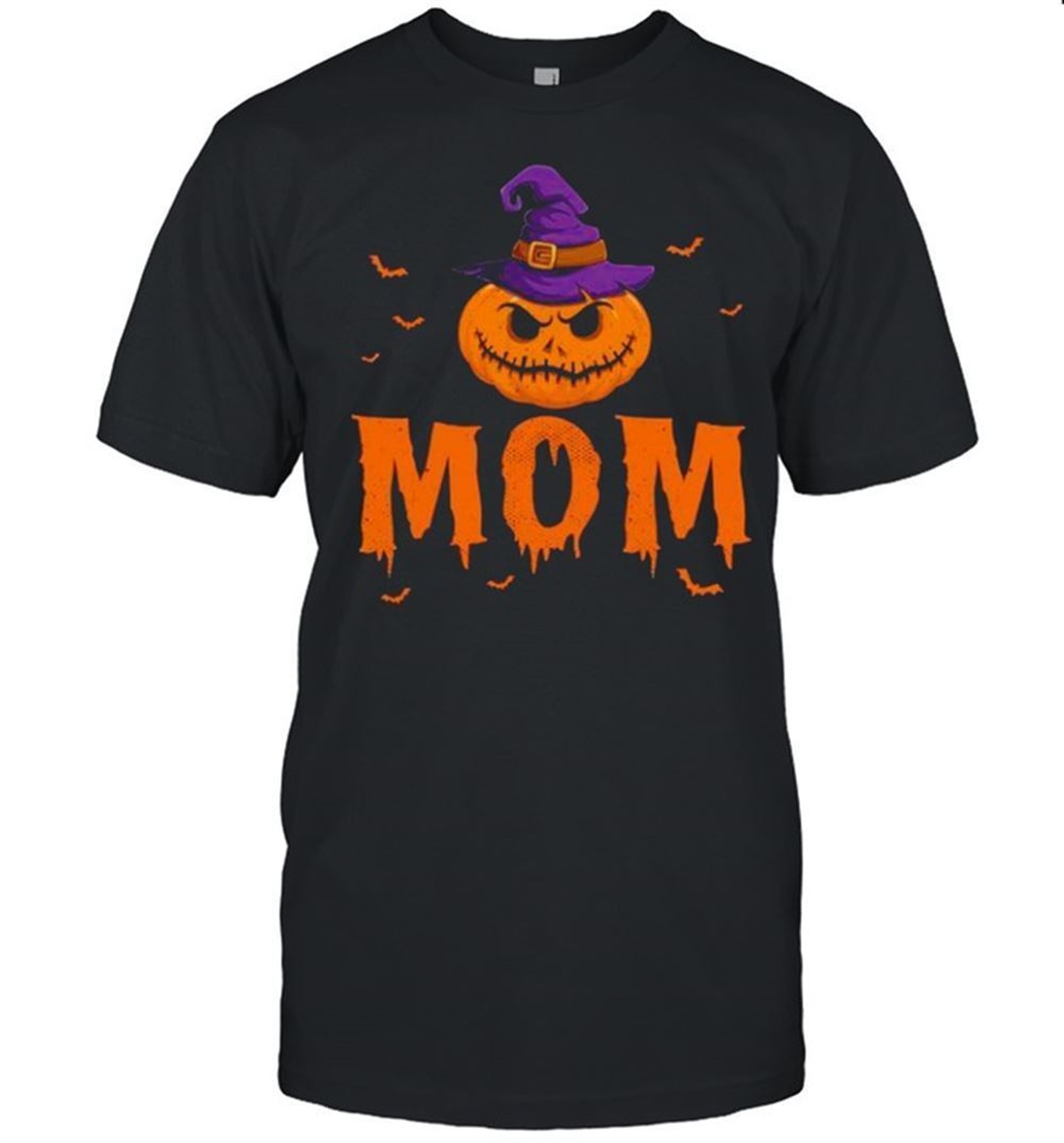 Pumpkin Witch Hat Mom Matching Family Halloween Shirt
