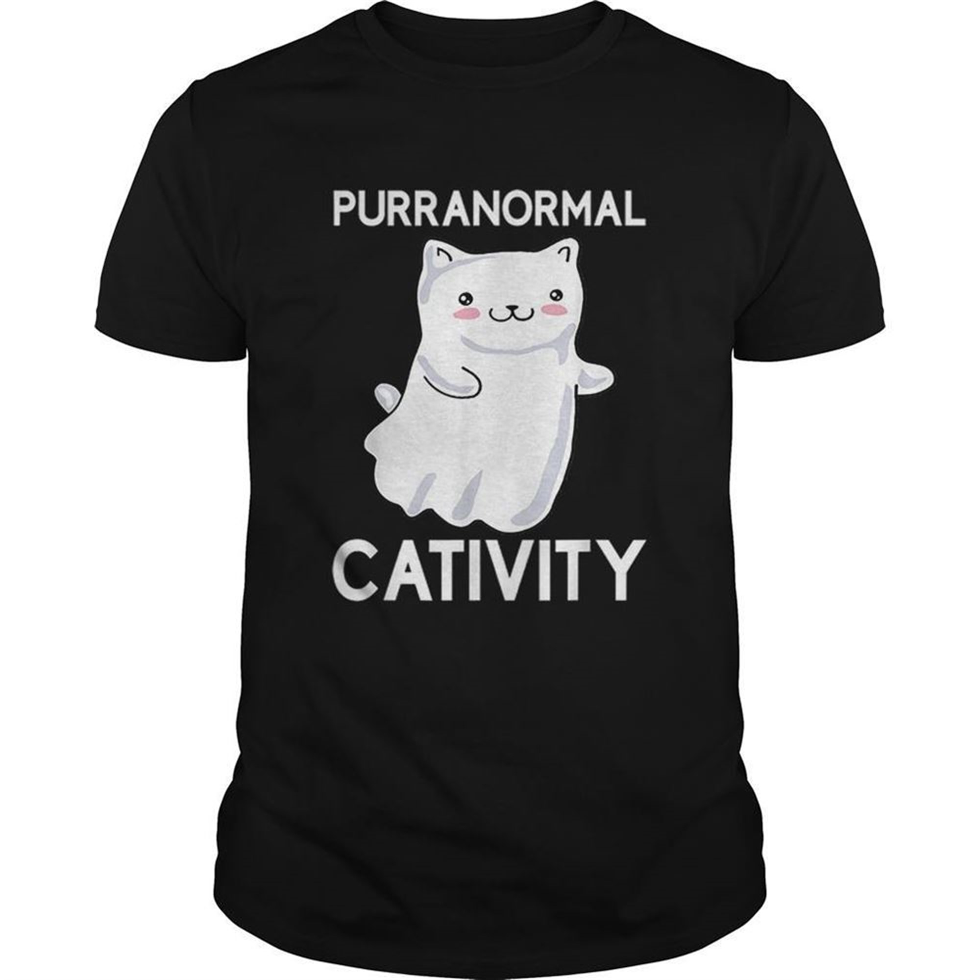 Purranormal Cativity Ghost Halloween Cat Lovers Shirt