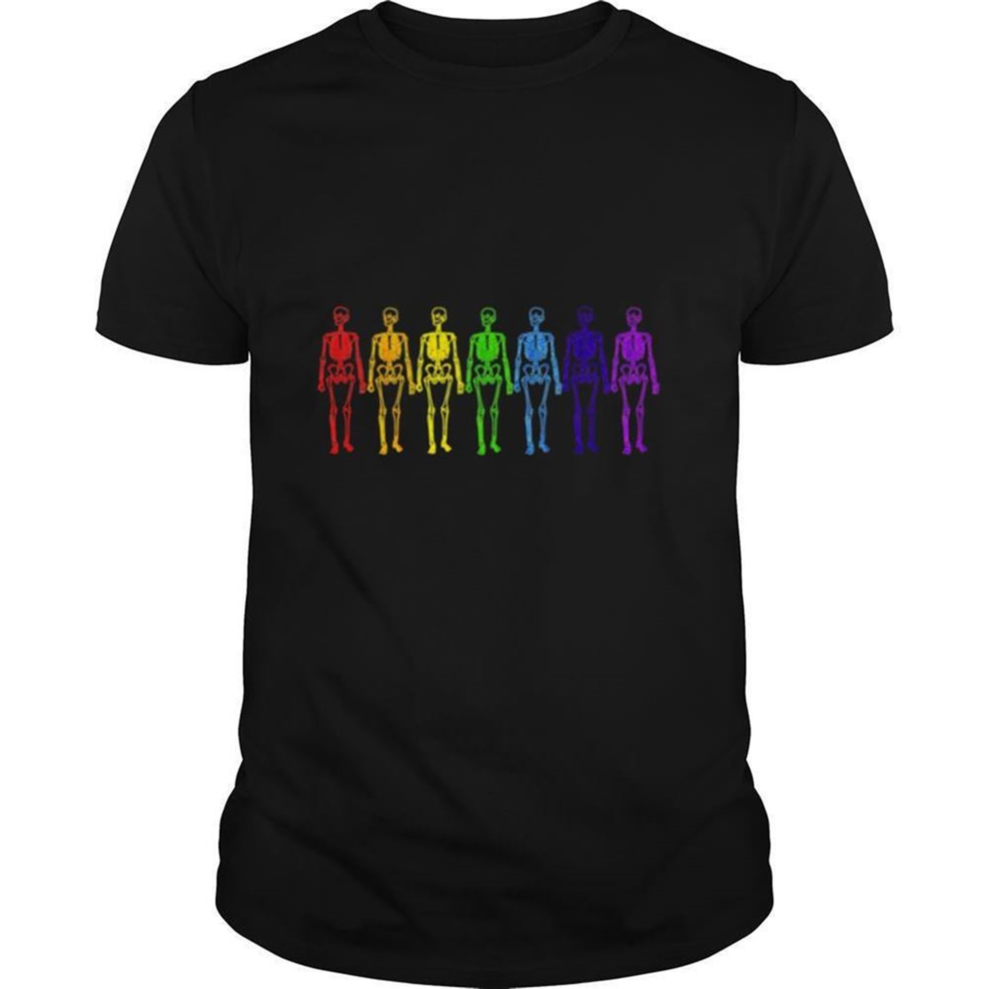 Rainbow Skeletons Day Of The Dead Halloween Shirt