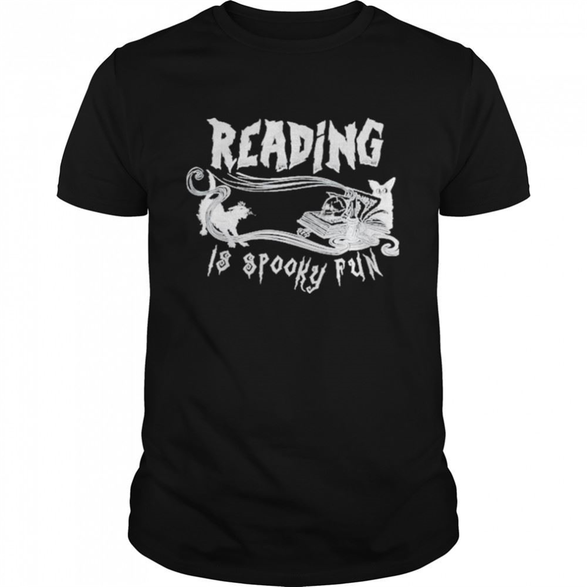 Reading Is Spooky Fun Halloween Womens Book Lovers Teacher Shirt