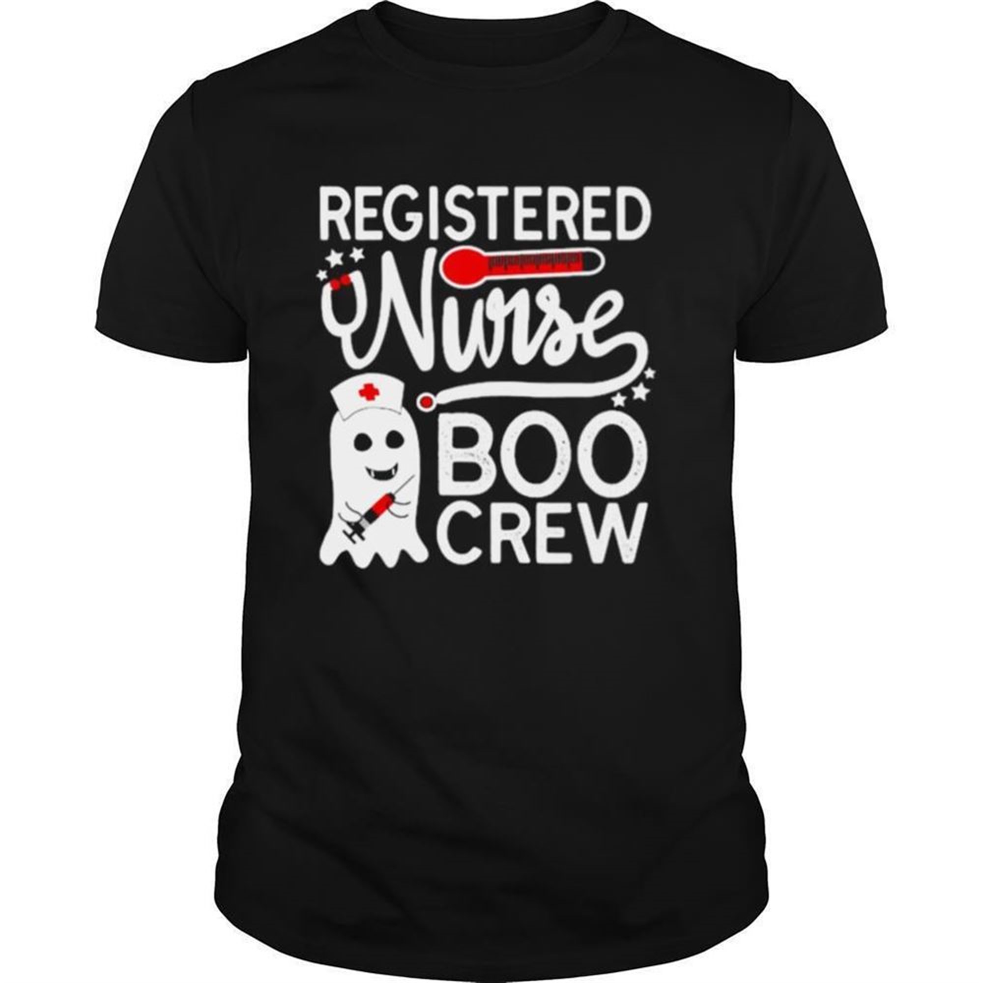 Registered Nurse Halloween Witch Ghost Rn Nursing Boo Crew Shirt