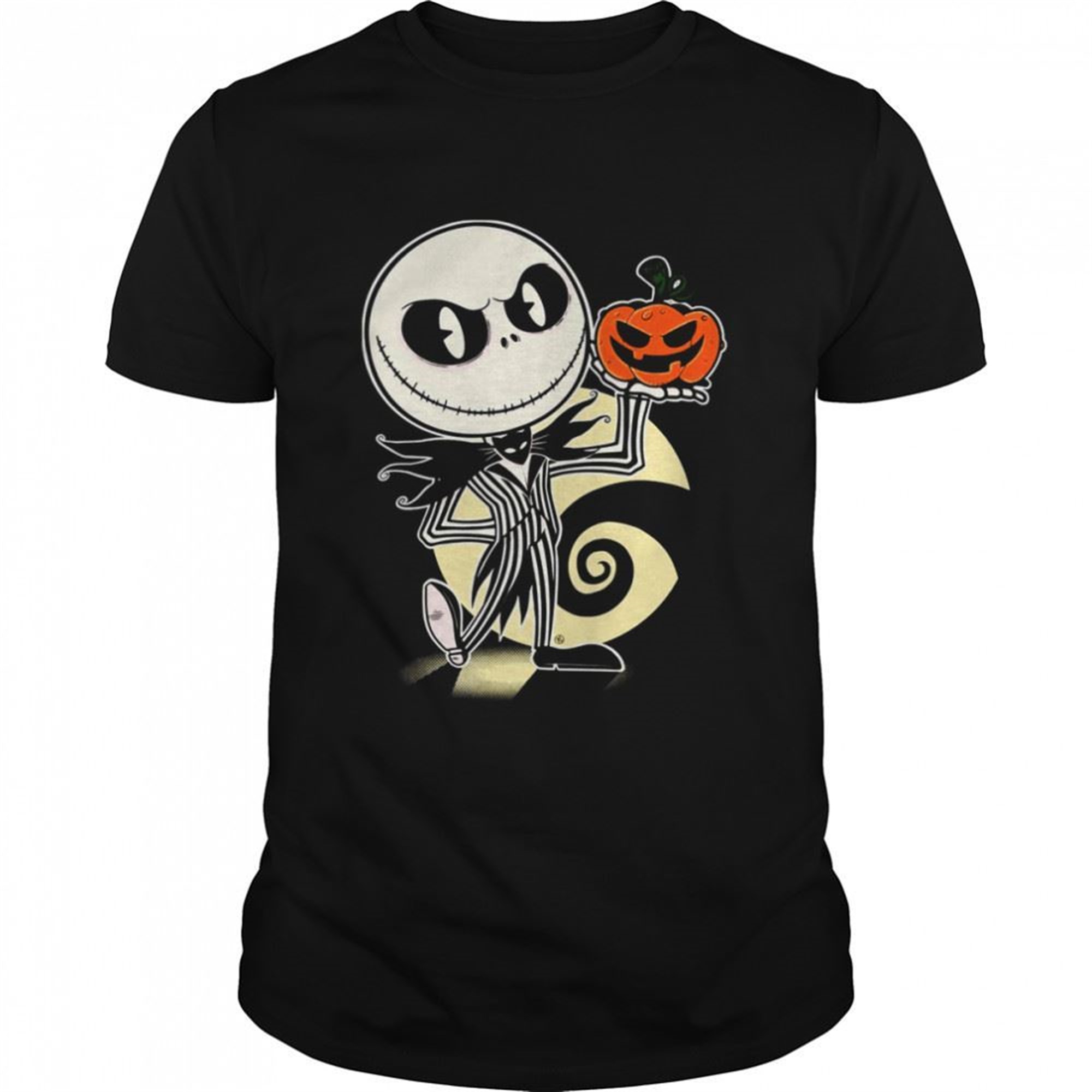 Retro Jack Skellington With A Halloween Pumpkin Shirt
