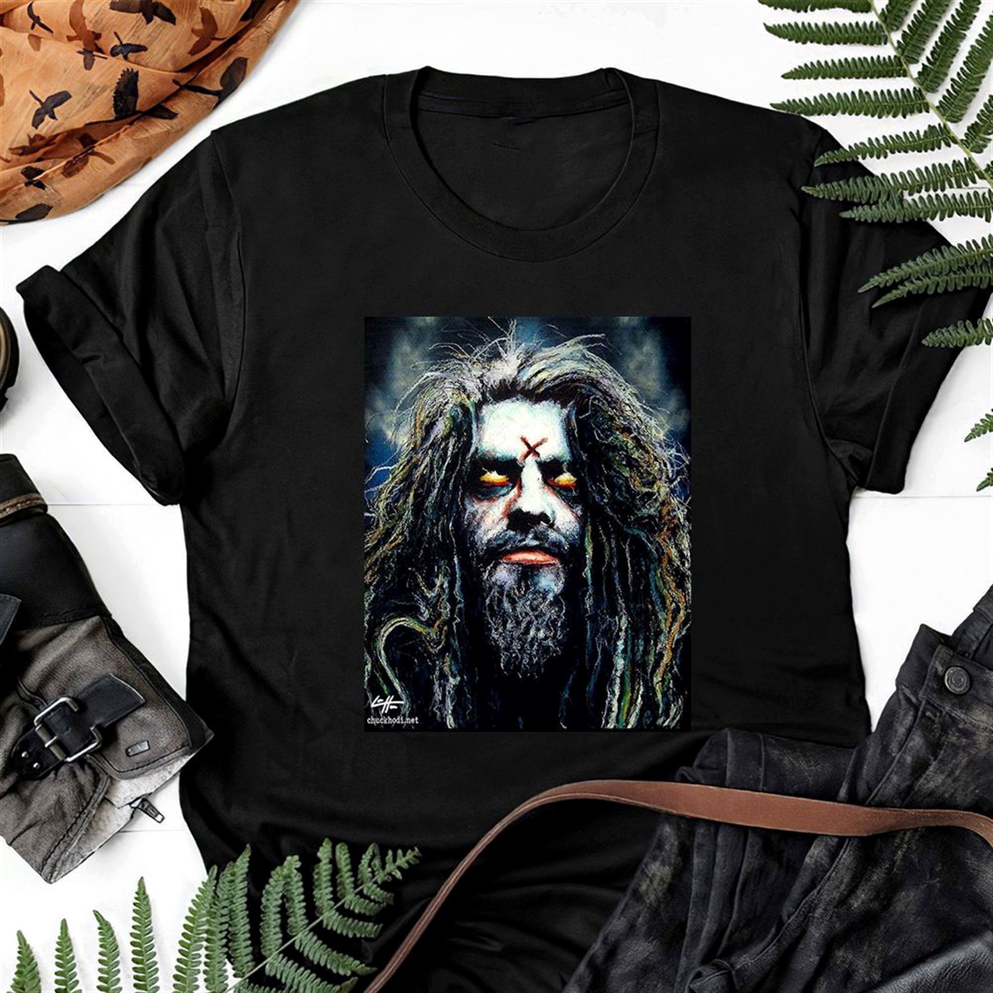 Rob Zombie Horror Halloween Captain Spaulding Monster Creature Beard Heavy Metal Corpse Gift Tee For Men Women Unisex T-shirt