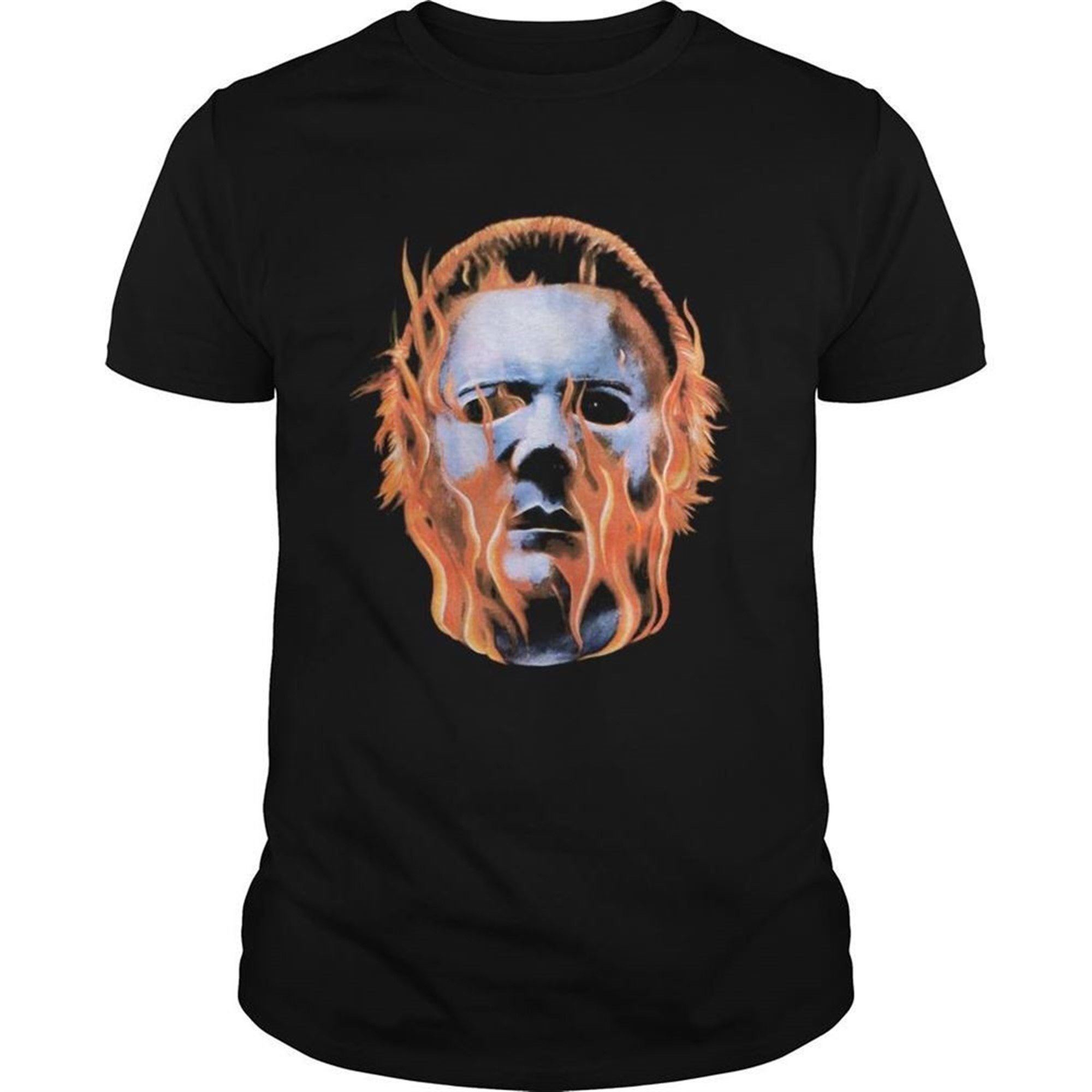 Rock Rebel Halloween Ii Michael Myers Flames Shirt