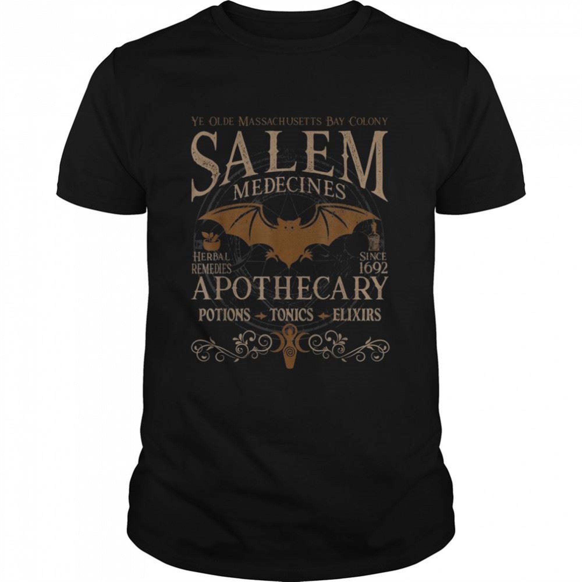 Salem Apothecary Herbalist Witch Wiccan Halloween Beige Shirt