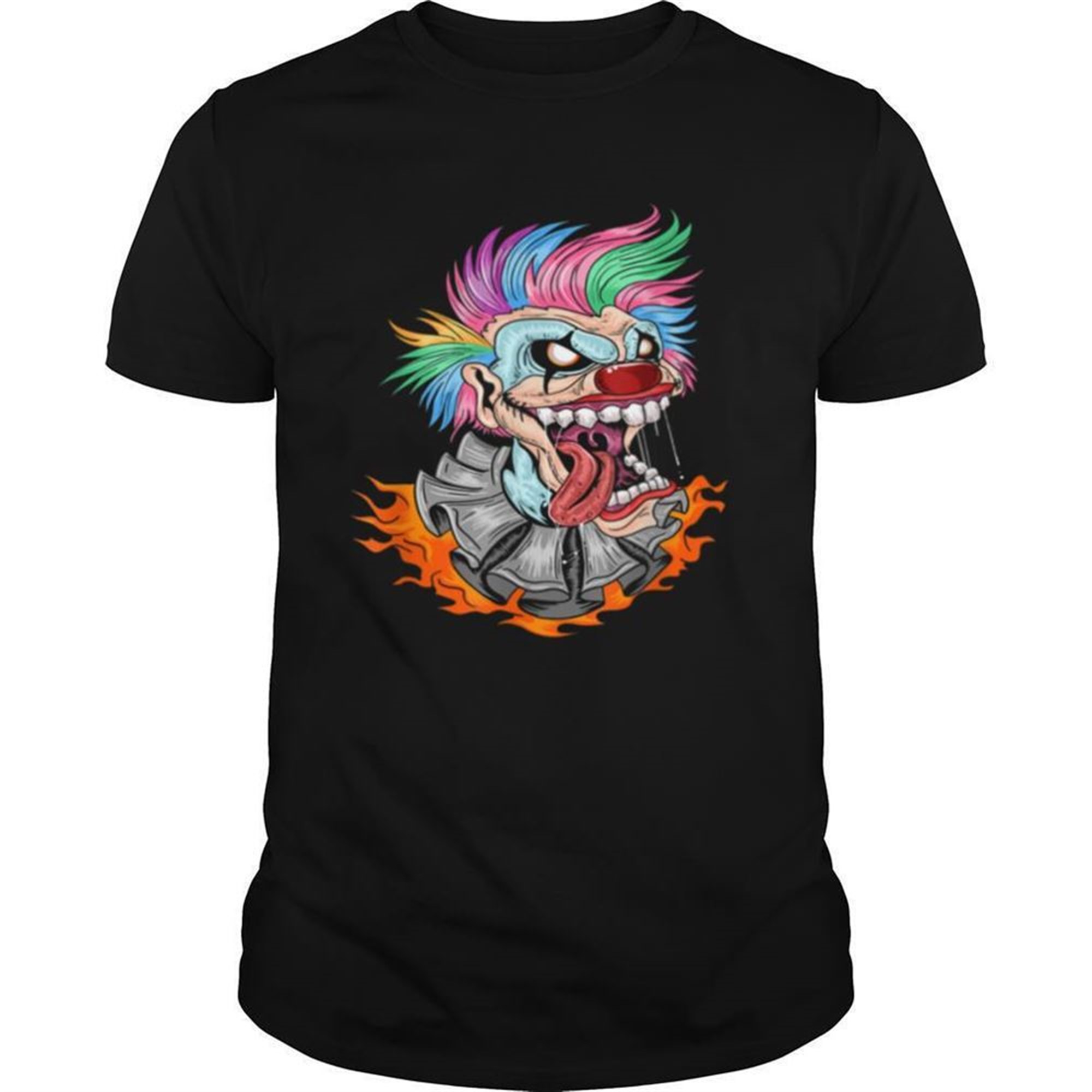 Scary Clown Halloween Mad Evil Clown Face Shirt
