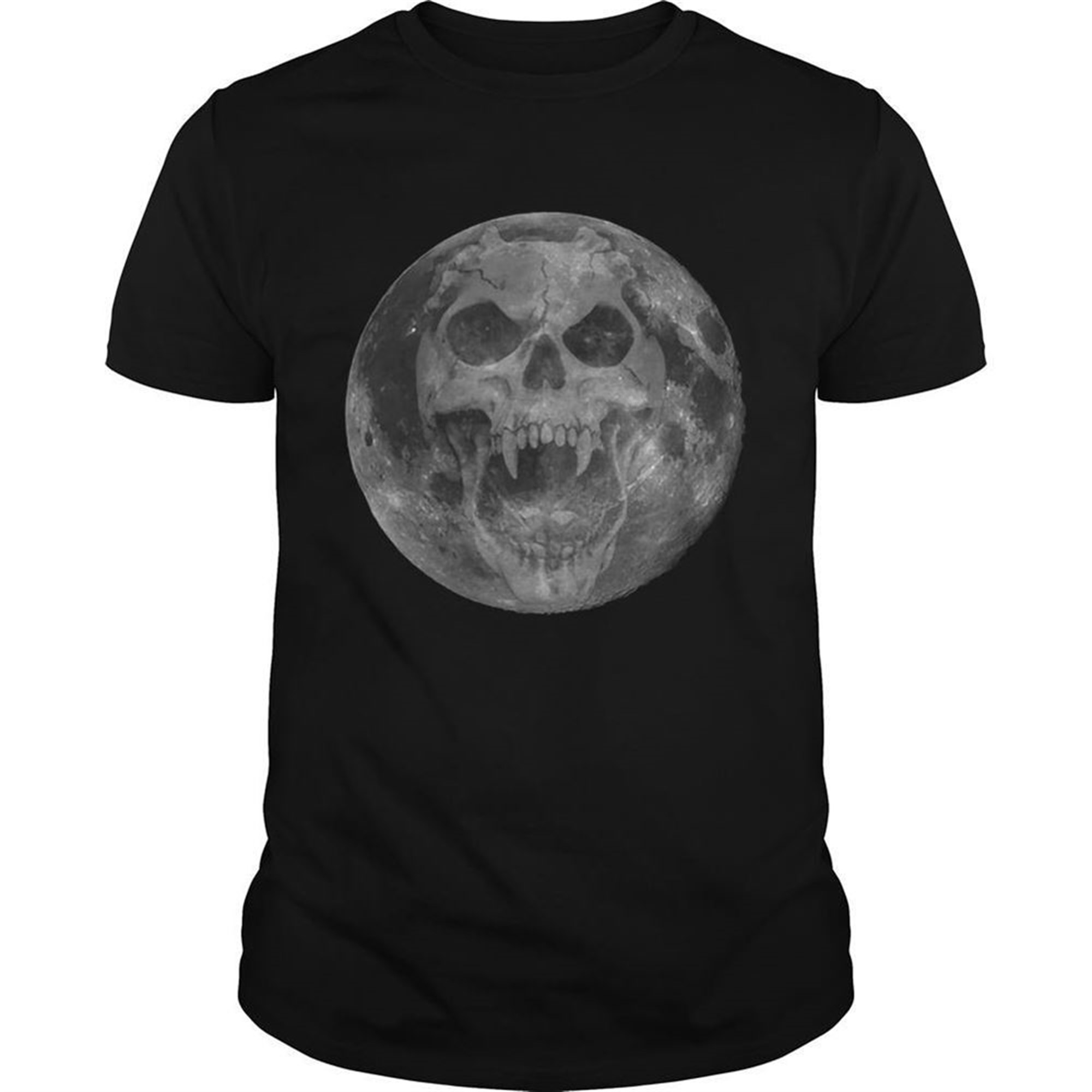 Scary Devil Skull Moon Horror Halloween Gifts For Men Women Tshirt