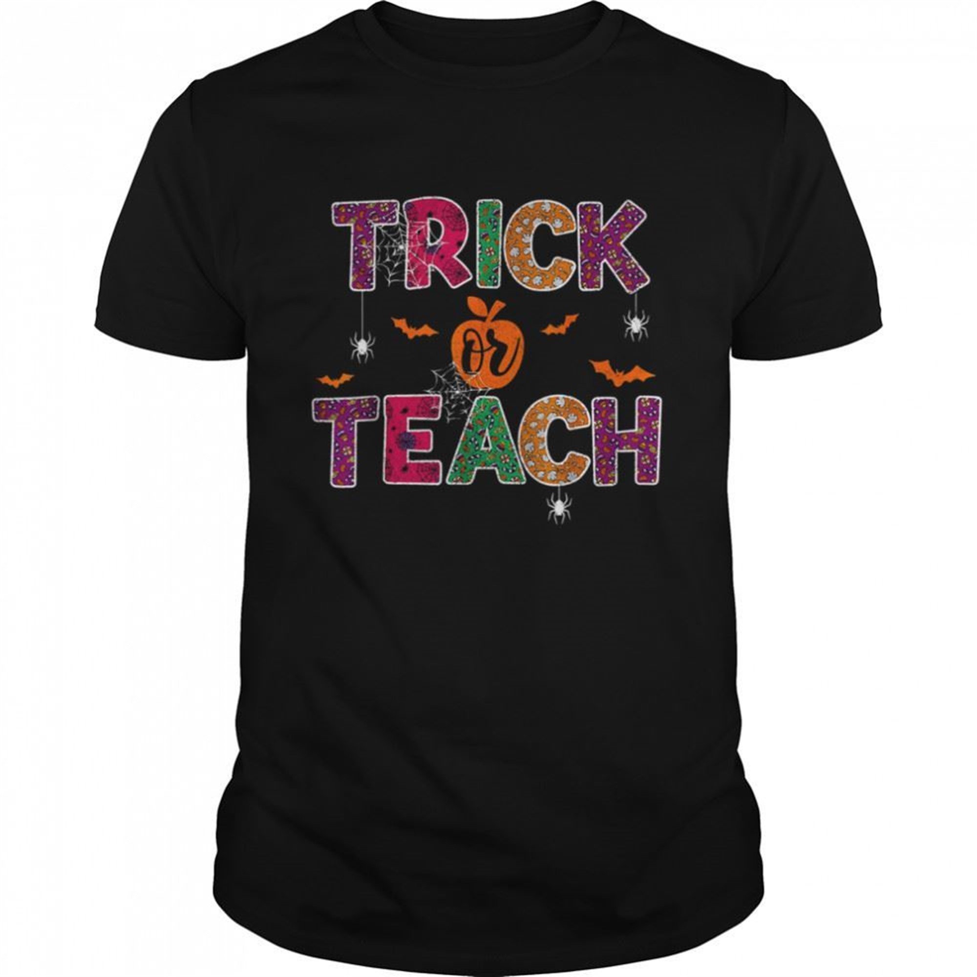 Scary Halloween Teacher Shirts Mens Womens Trick Or Teach Halloween Teacher T-shirt
