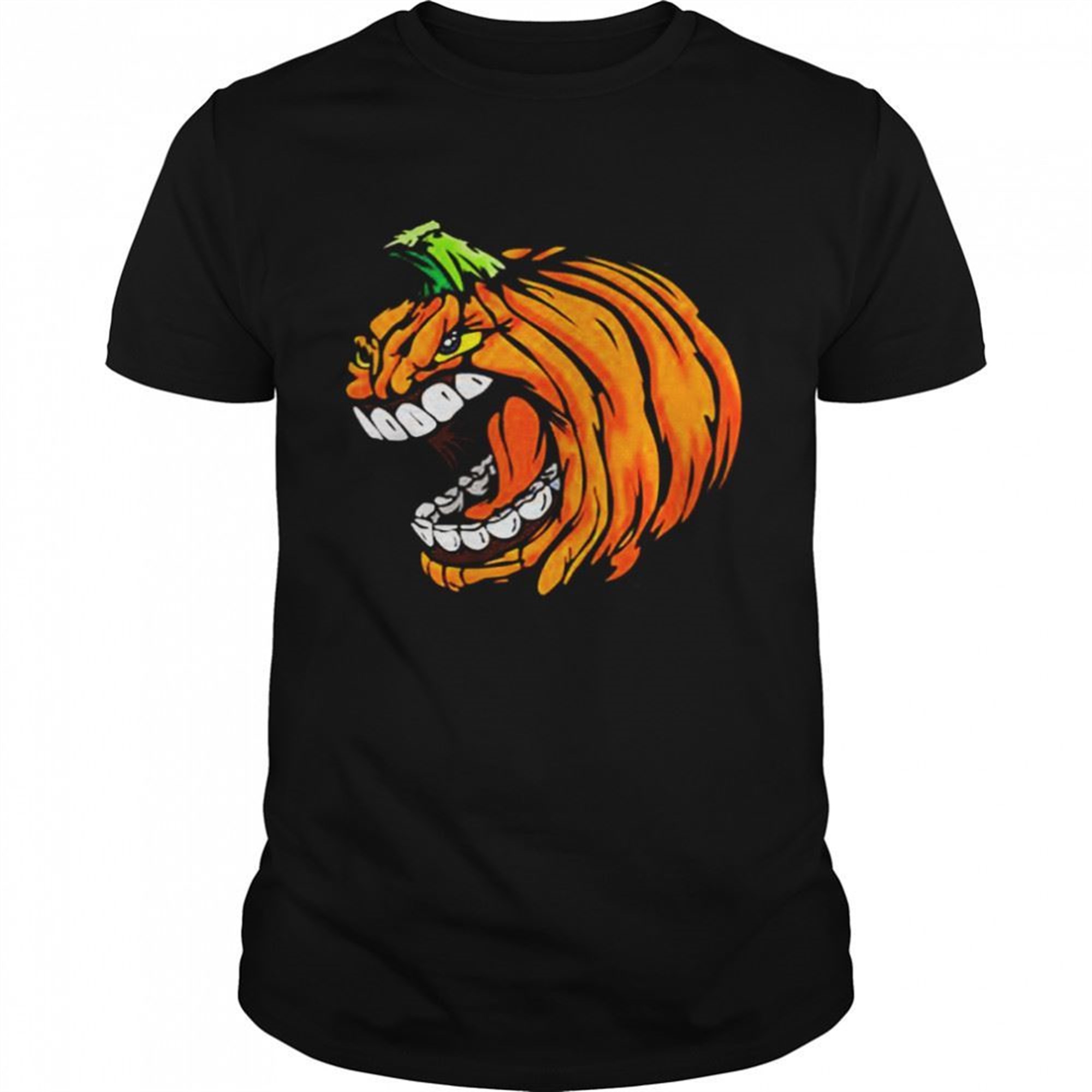 Scary Pumpkin Head Day Halloween Illustration Shirt