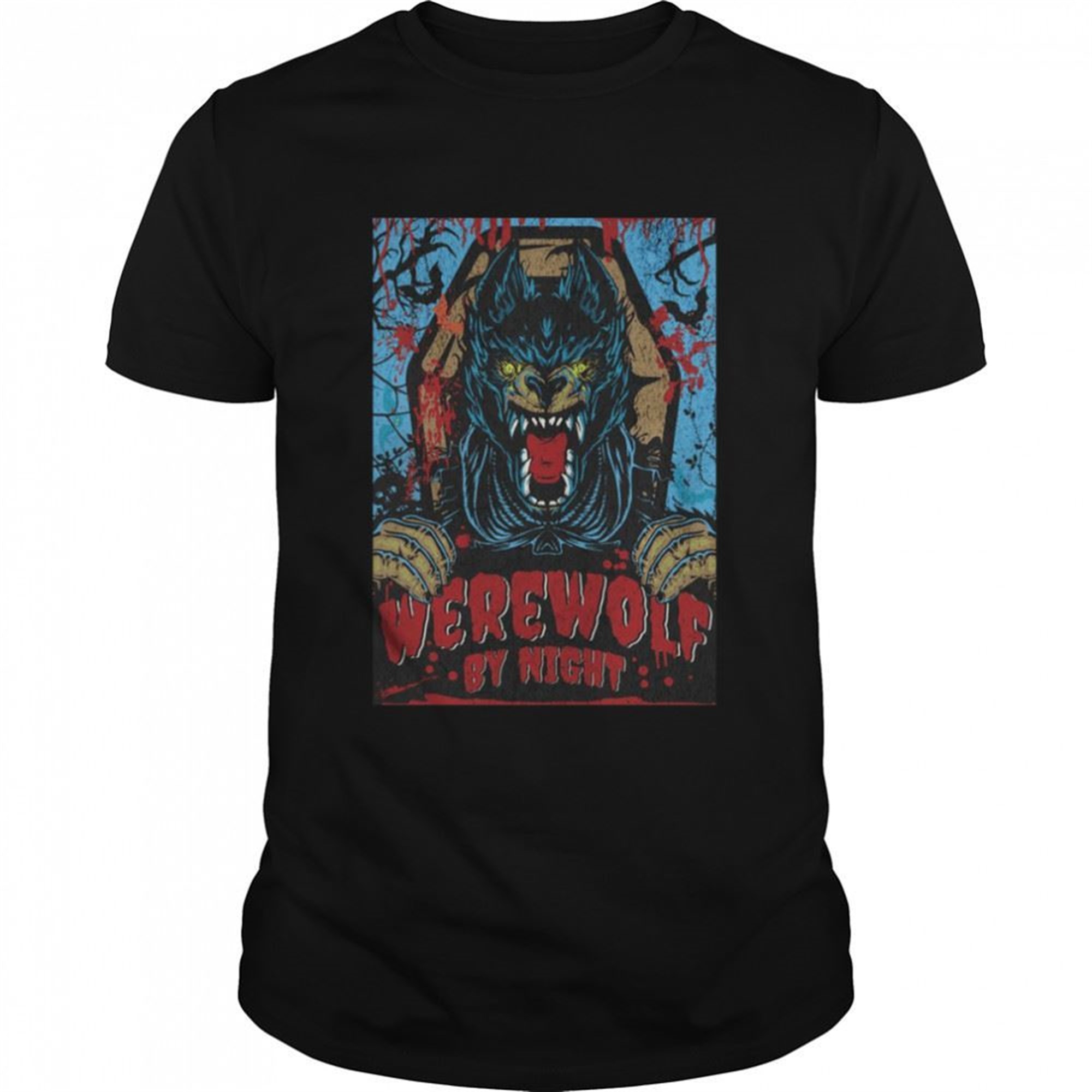 Scary Werewolf By Night Halloween Horror Shirt