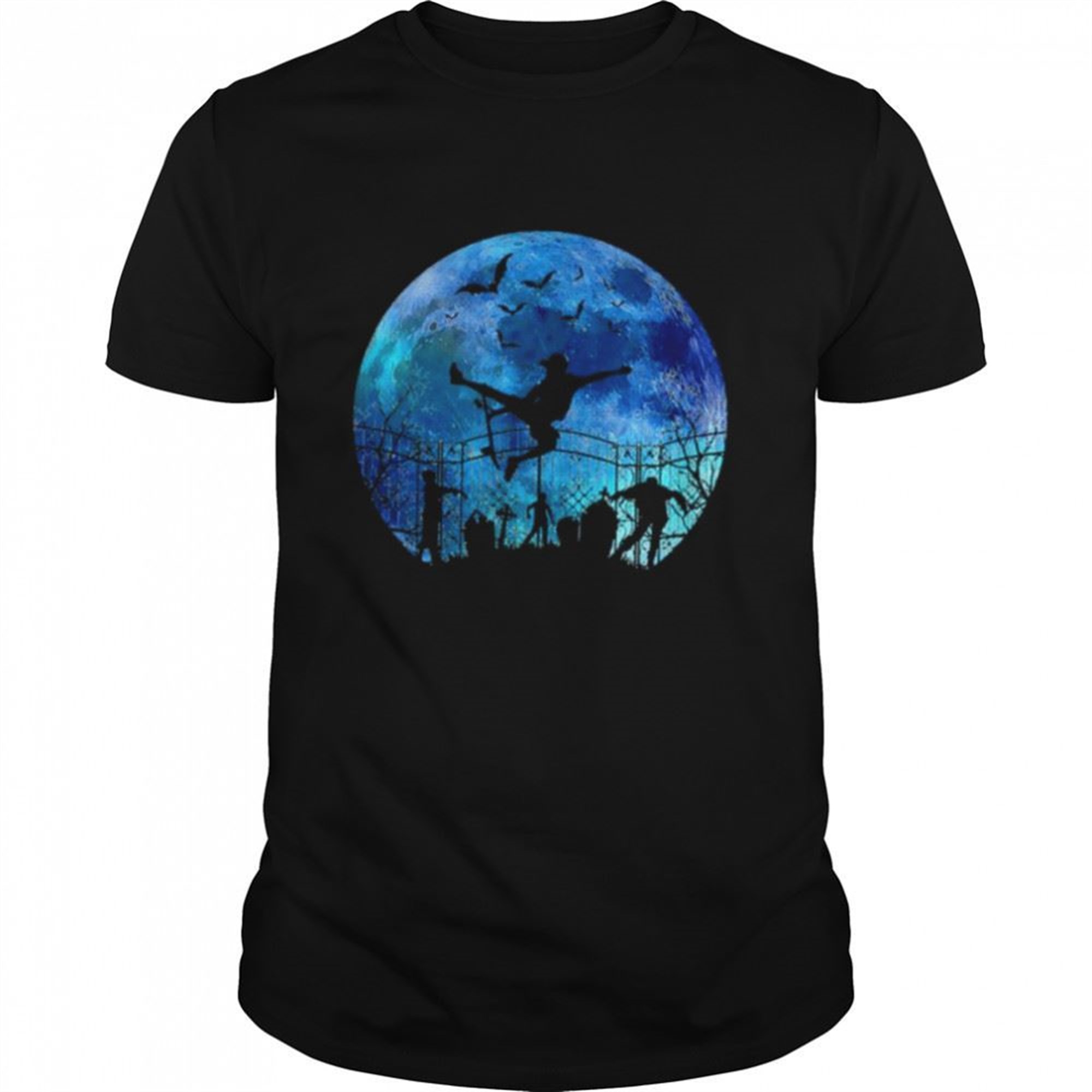 Skateboader Scaping From Zombies Cemetery Halloween Shirt
