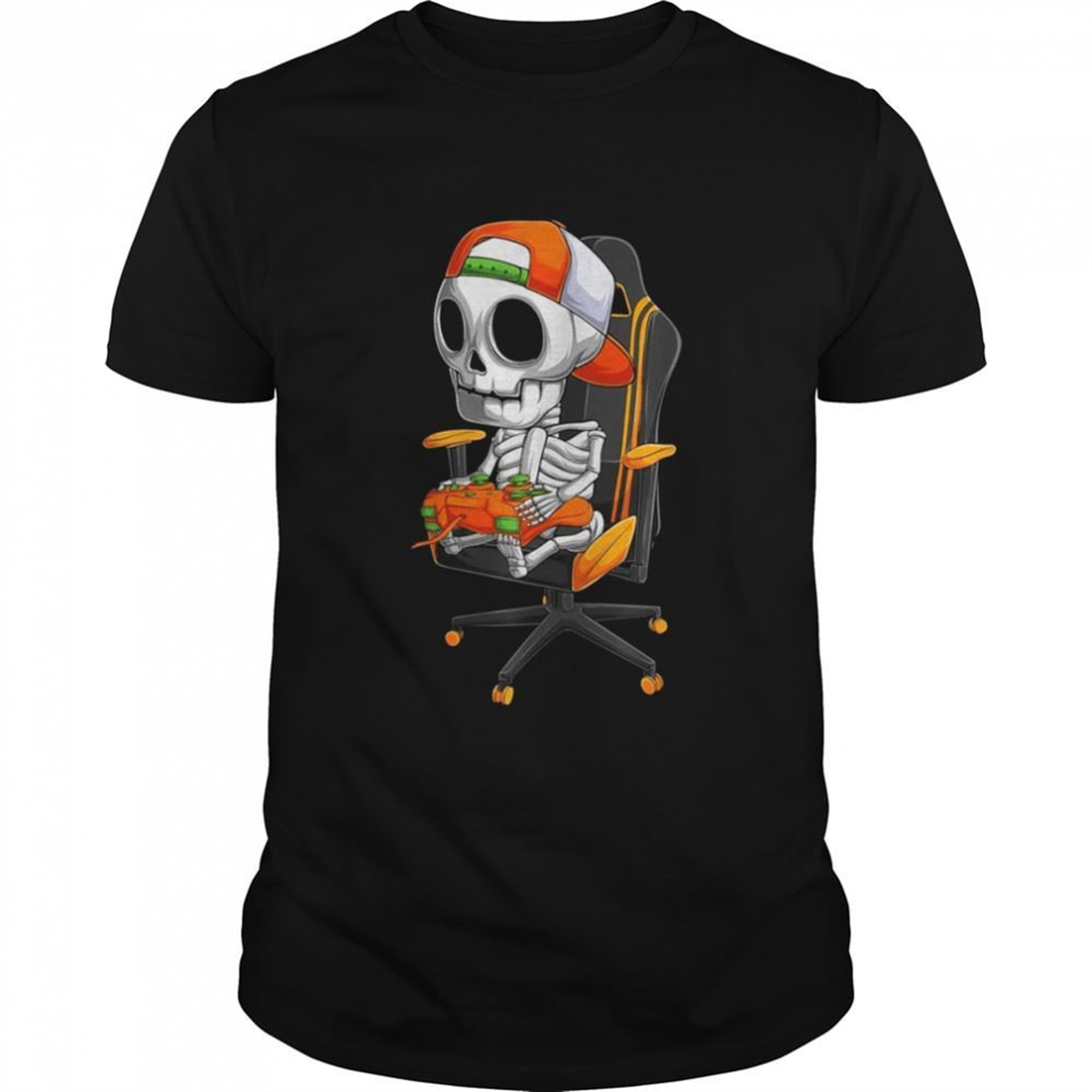 Skeleton Gamer Video Gaming Boys Kidsns Halloween Shirt