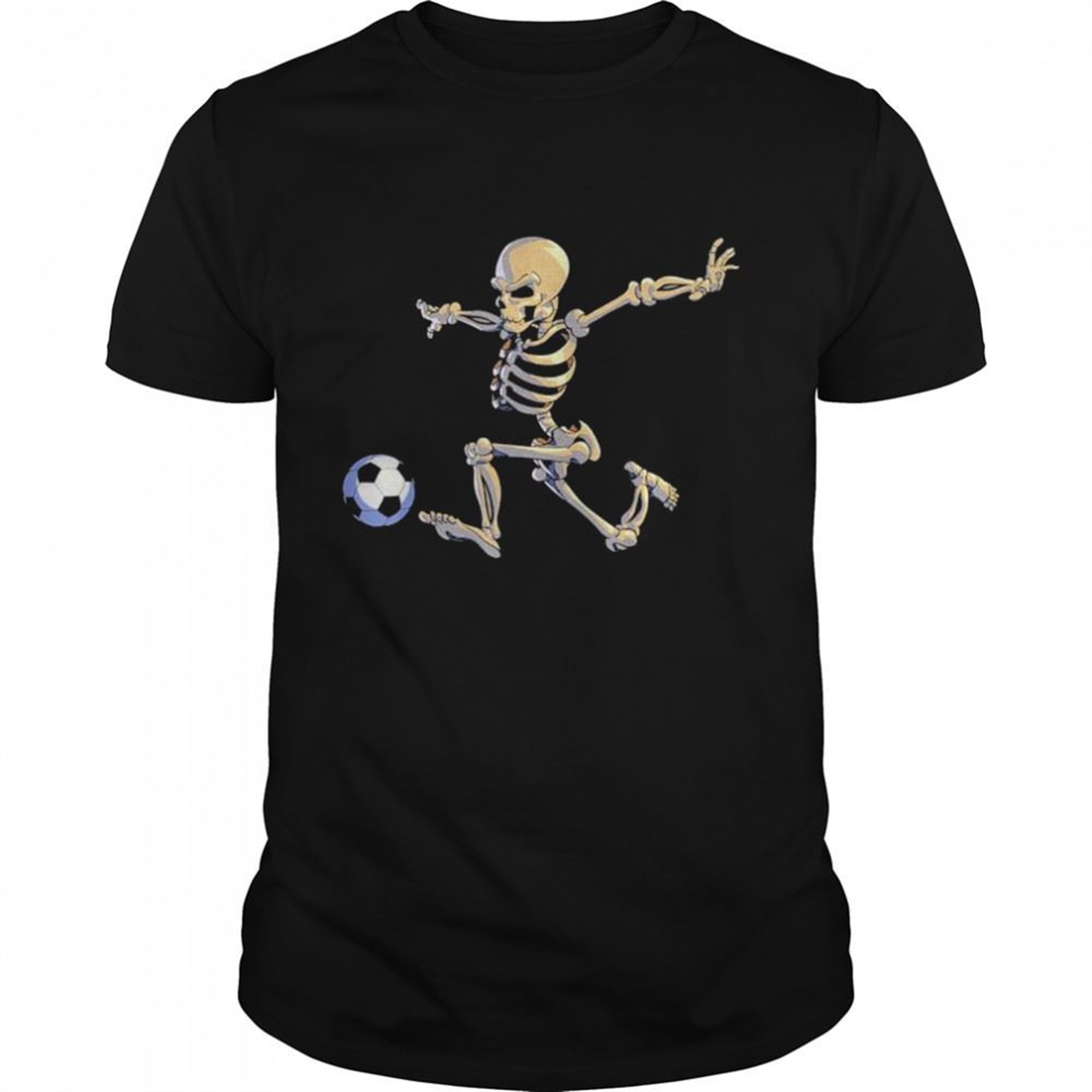 Skeleton Halloween Men Boys Soccer Player Halloween Kids Shirt