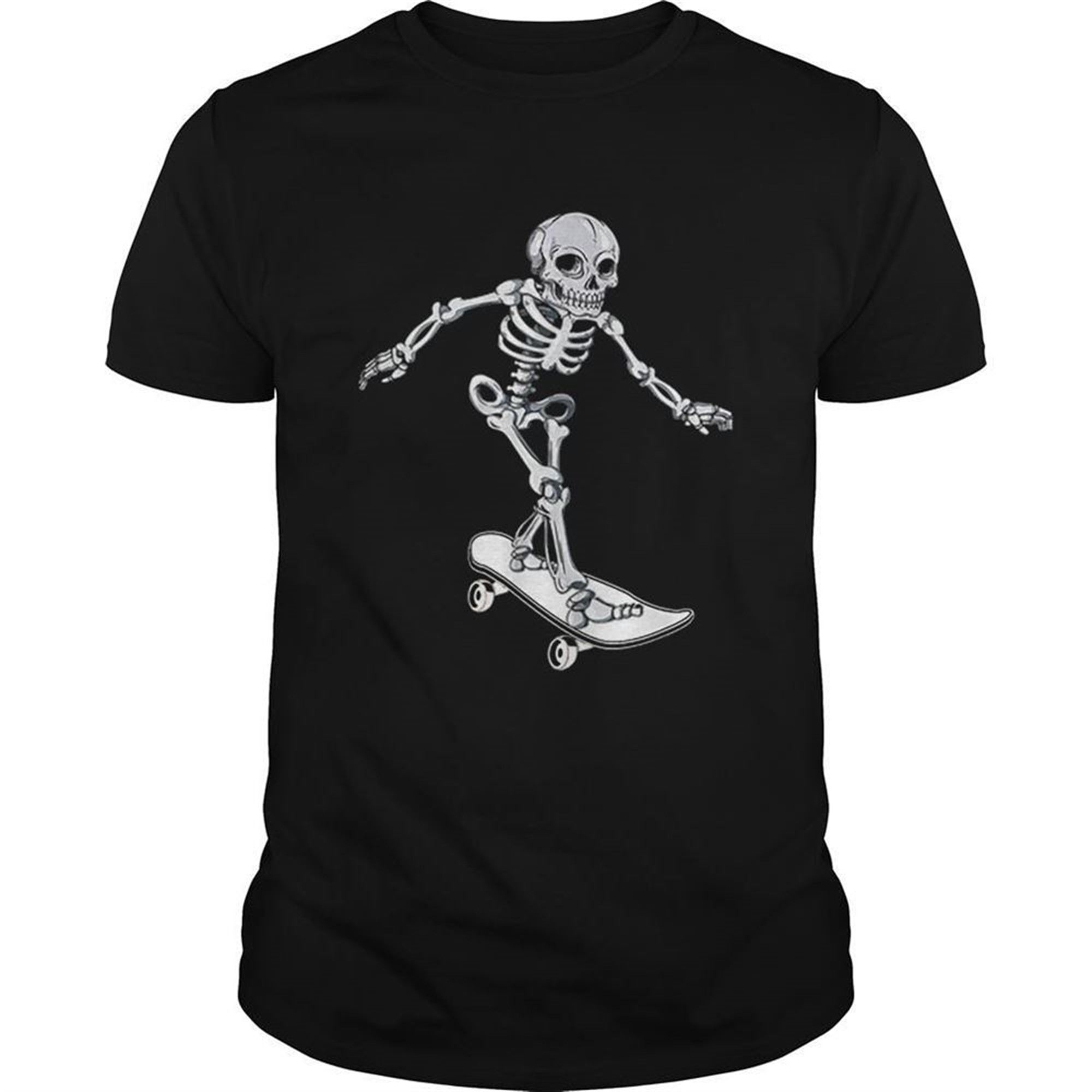 Skeleton Skateboarding Skateboarder Halloween Shirt