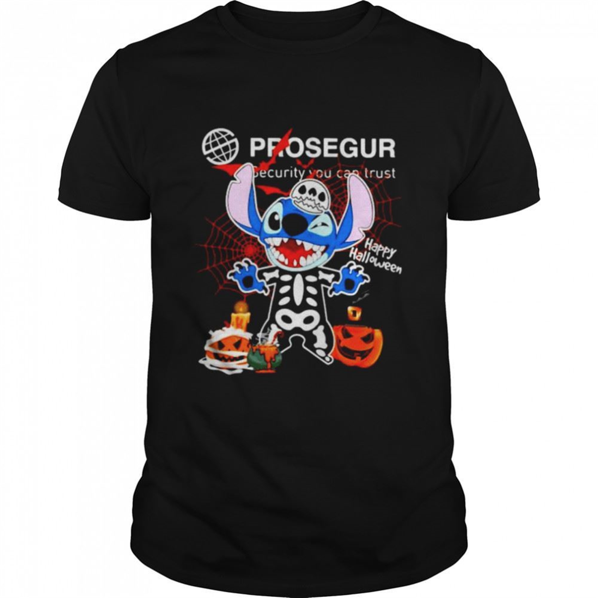 Skeleton Stitch Prosegur Happy Halloween Shirt