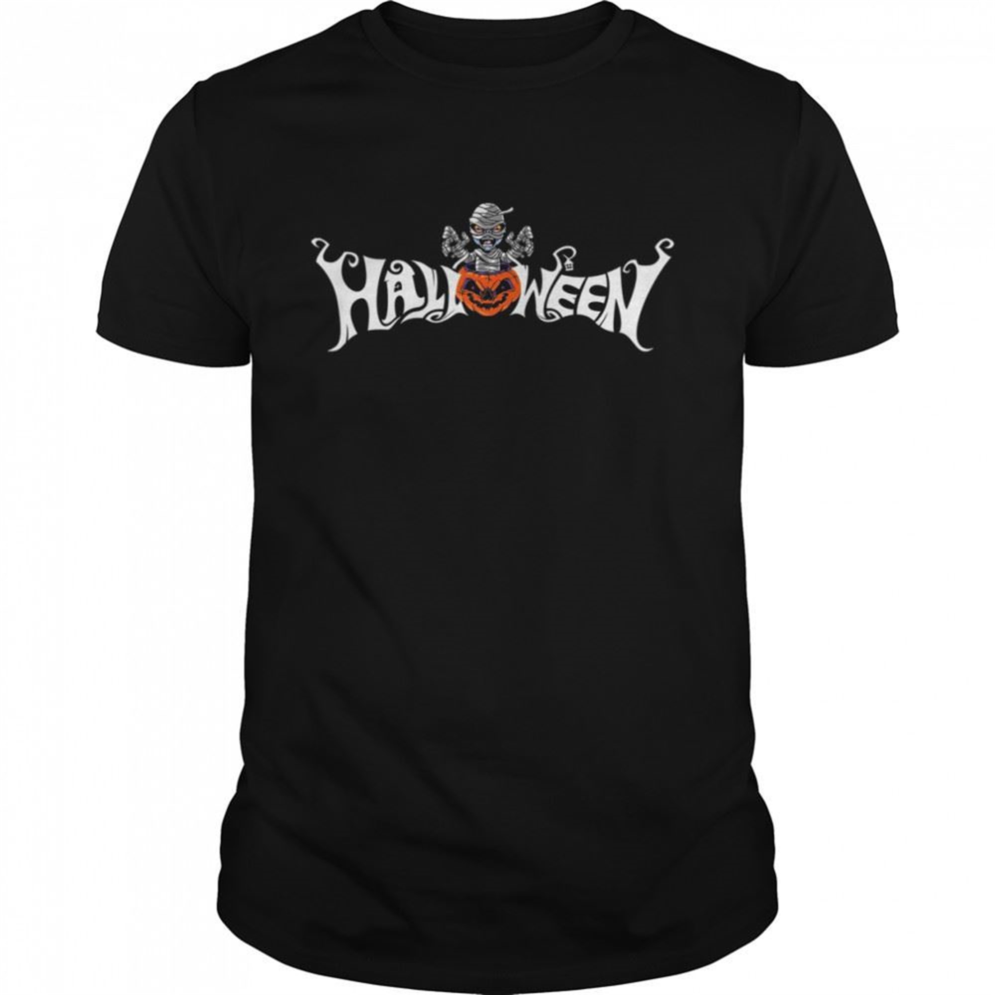 Skeleton With Angry Pumpkin Halloween Shirt