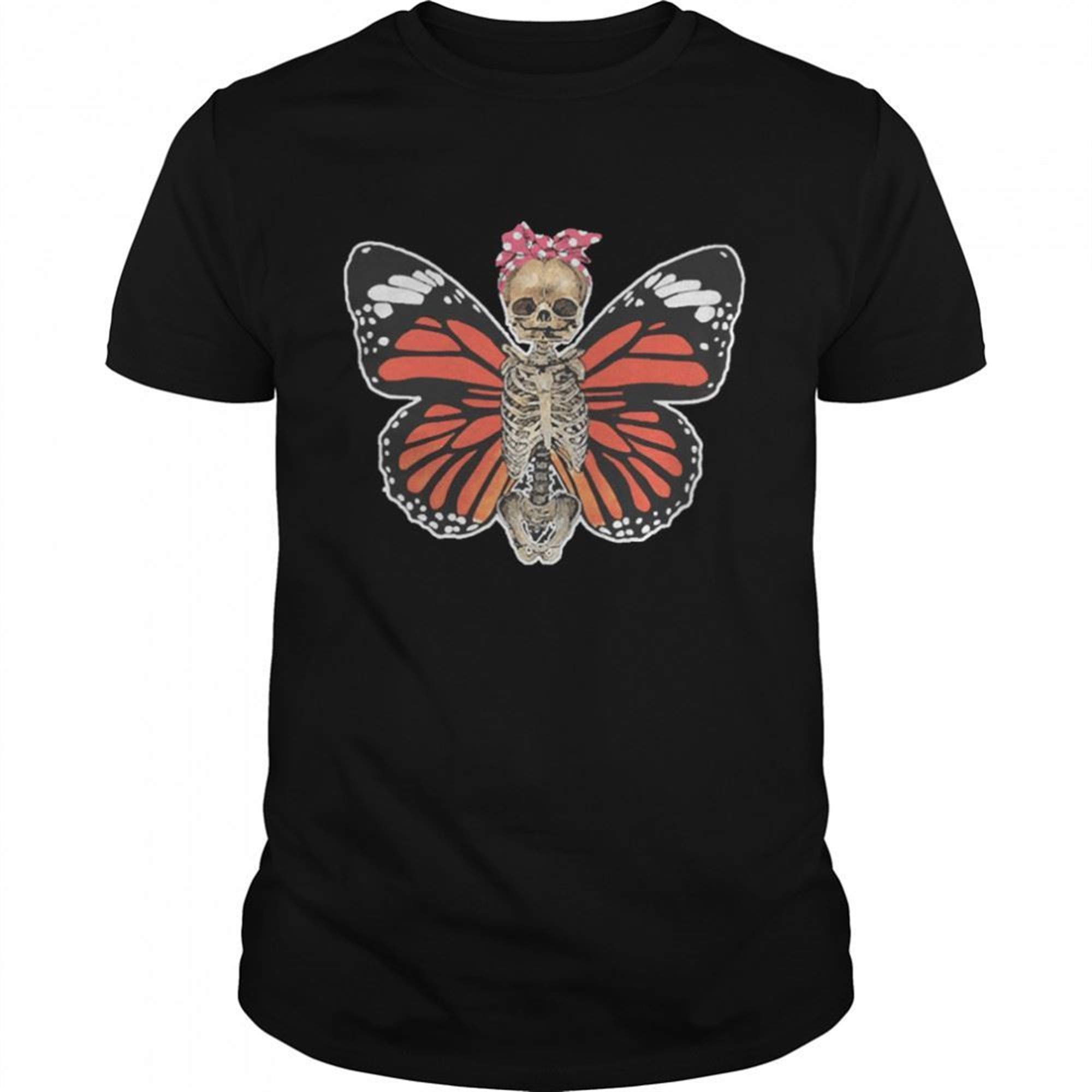 Skull Butterfly Skeleton Horror Halloween Shirt