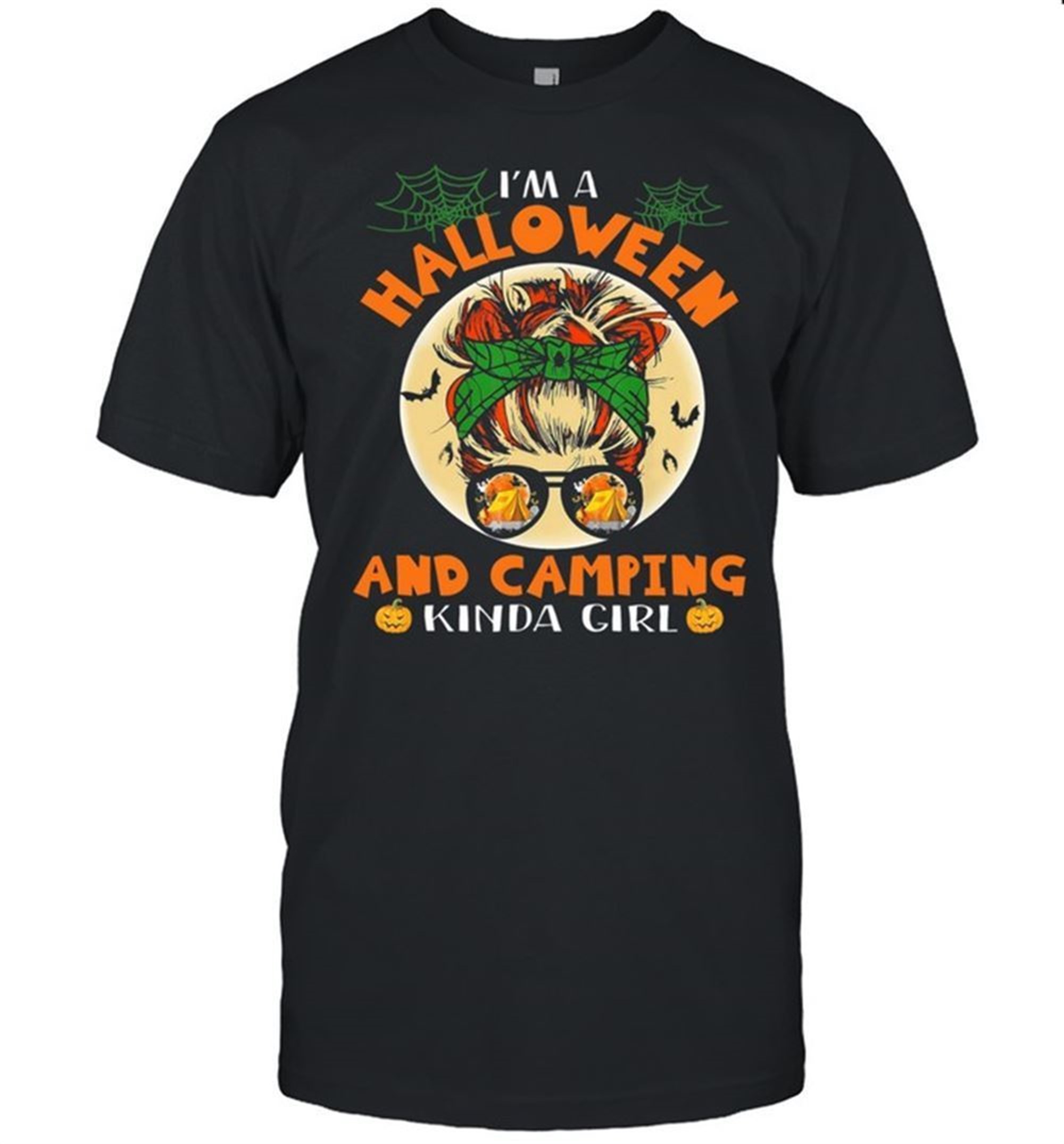 Skull Im A Halloween And Camping Shirt