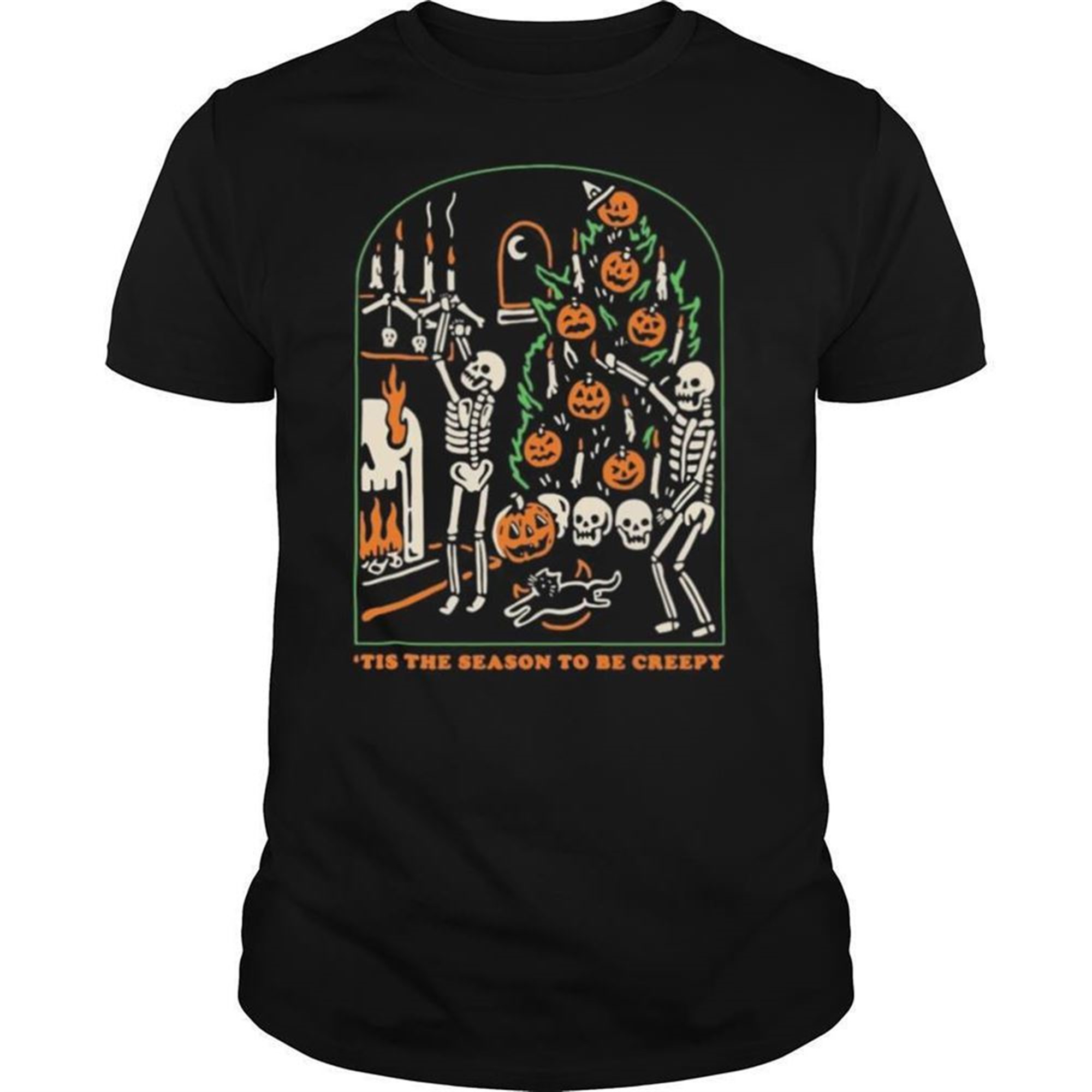 Skull Tis The Season To Be Creepy Halloween Shirt