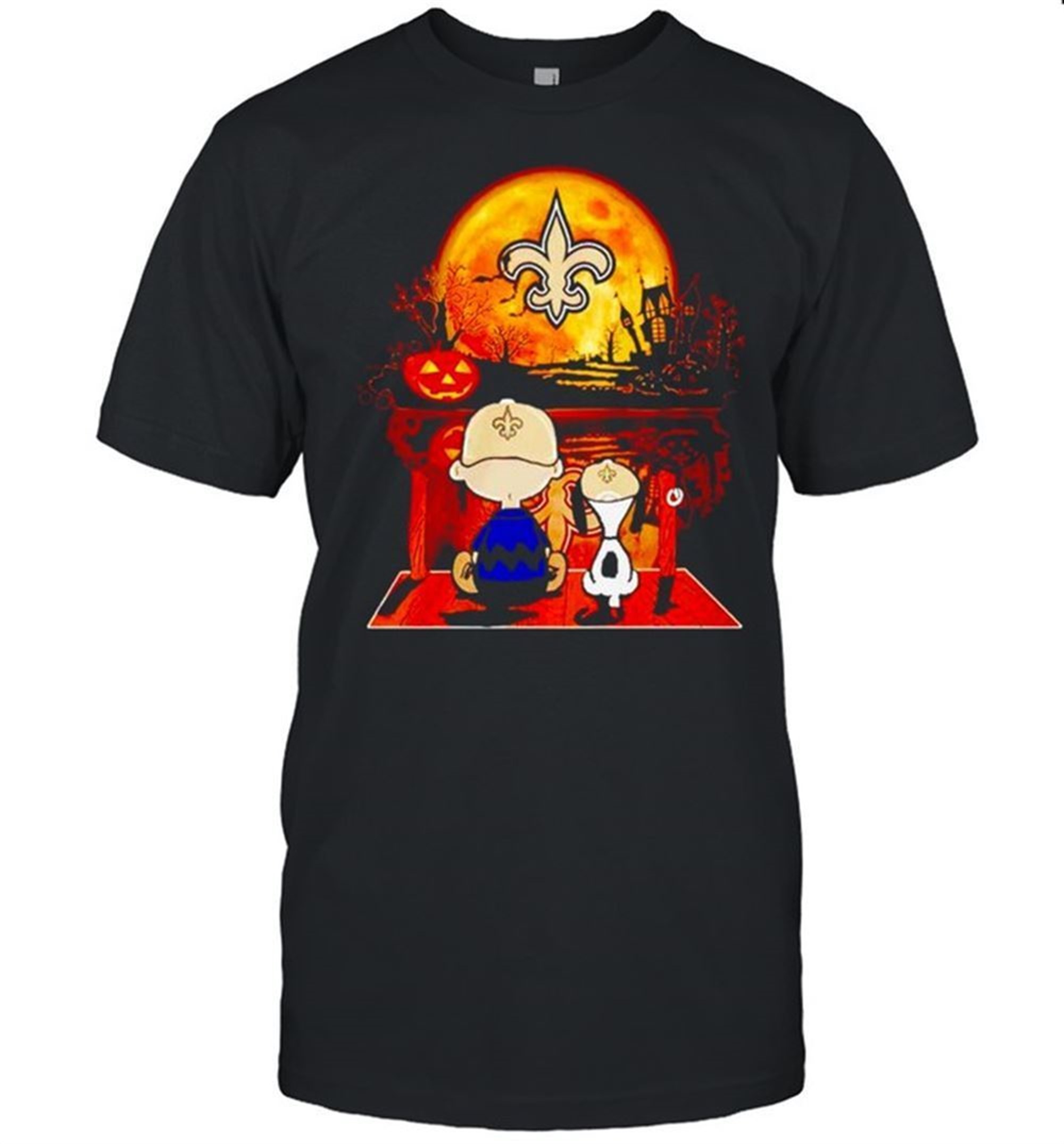 Snoopy And Charlie Brown New Orleans Saints Happy Halloween Shirt