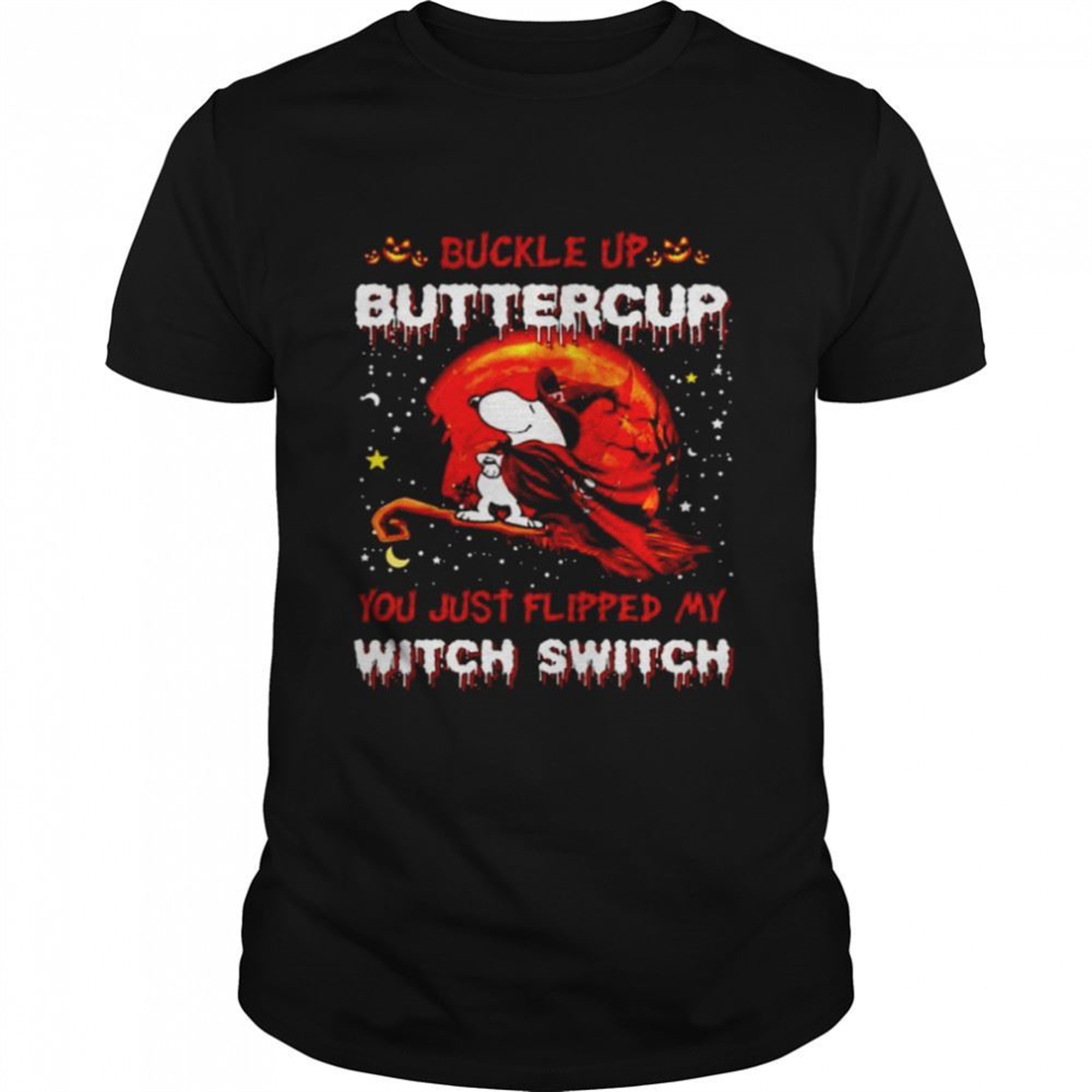 Snoopy Buccaneers Buckle Up Buttercup You Just Flipped Halloween Shirt